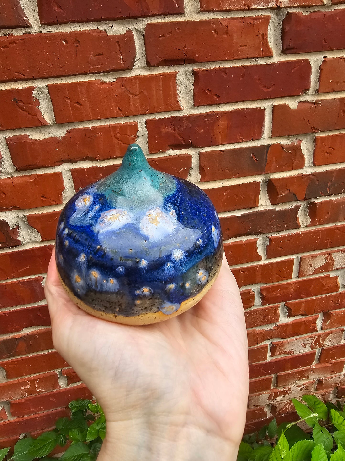 Ceramic Starry Night Galaxy Bulb Sculpture