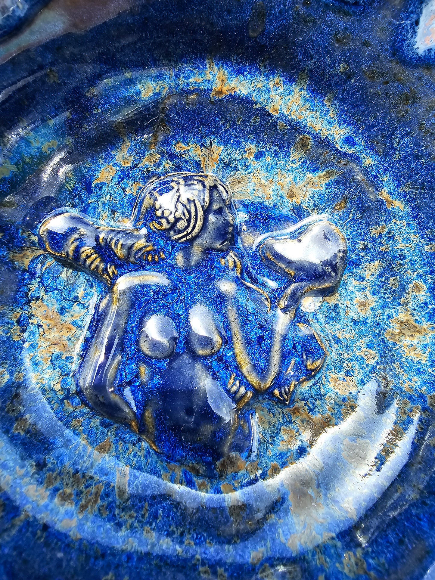 Goddess Bowl Blue Galaxy 6 inch