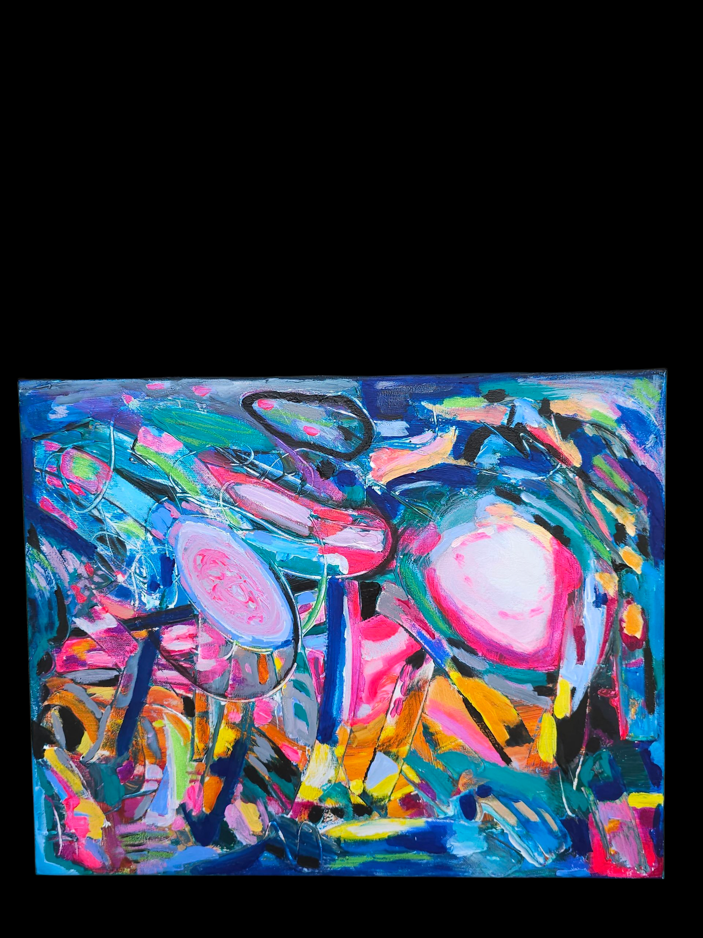 In the Garden 16 x 20 Mixed Media Stretched Canvas Framed
