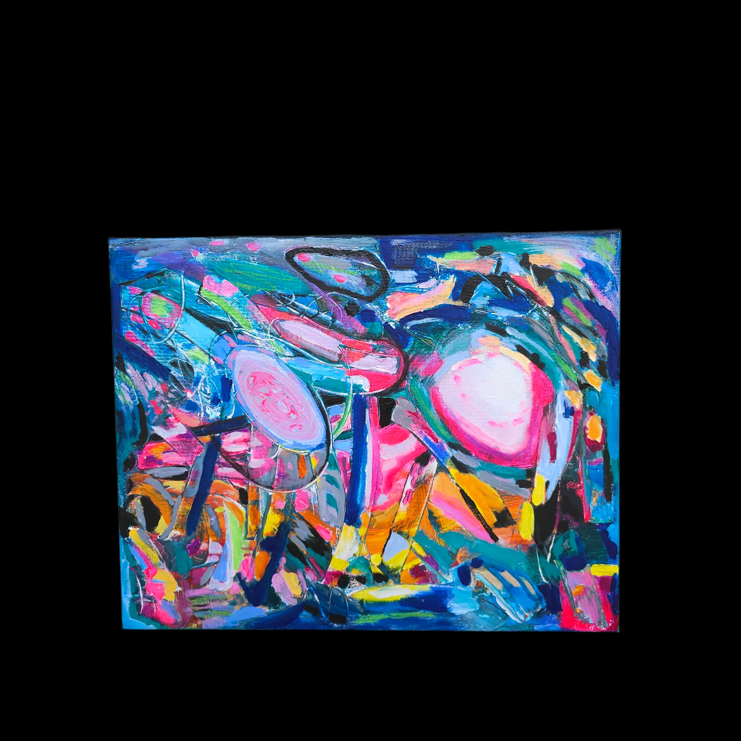 In the Garden 16 x 20 Mixed Media Stretched Canvas Framed