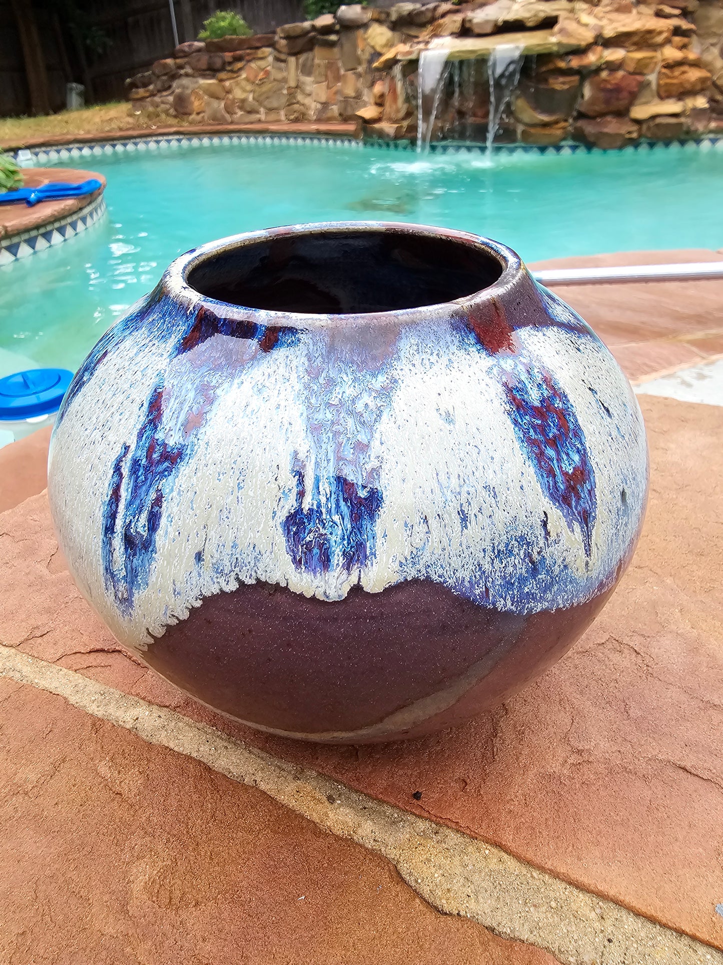 Feathers Moonjar 7" x 6"