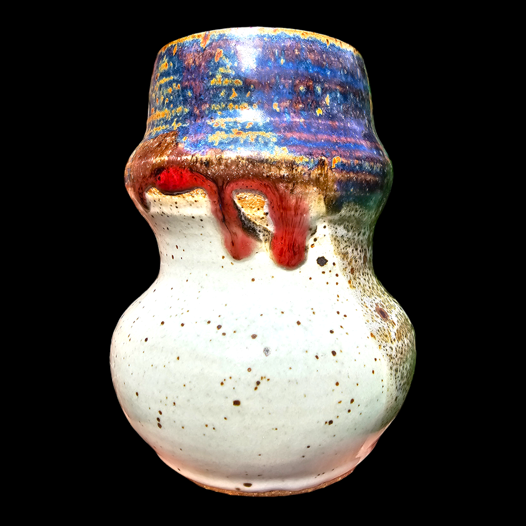 Feminine Form Curvy Bubble Vase Sculptural Abstract Reduction Fired Vase 5"
