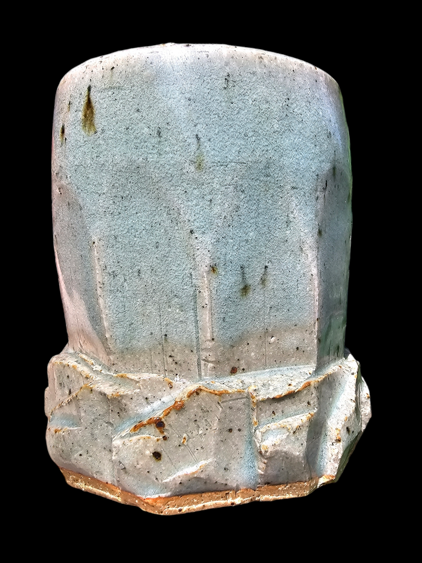"On the Rocks" blue celadon Reduction Fired Tumbler Cup