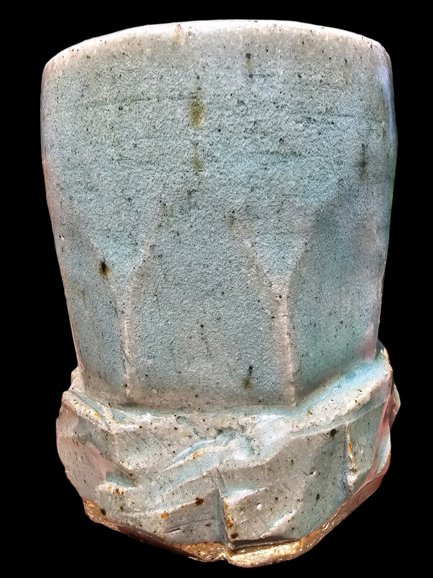 "On the Rocks" blue celadon Reduction Fired Tumbler Cup
