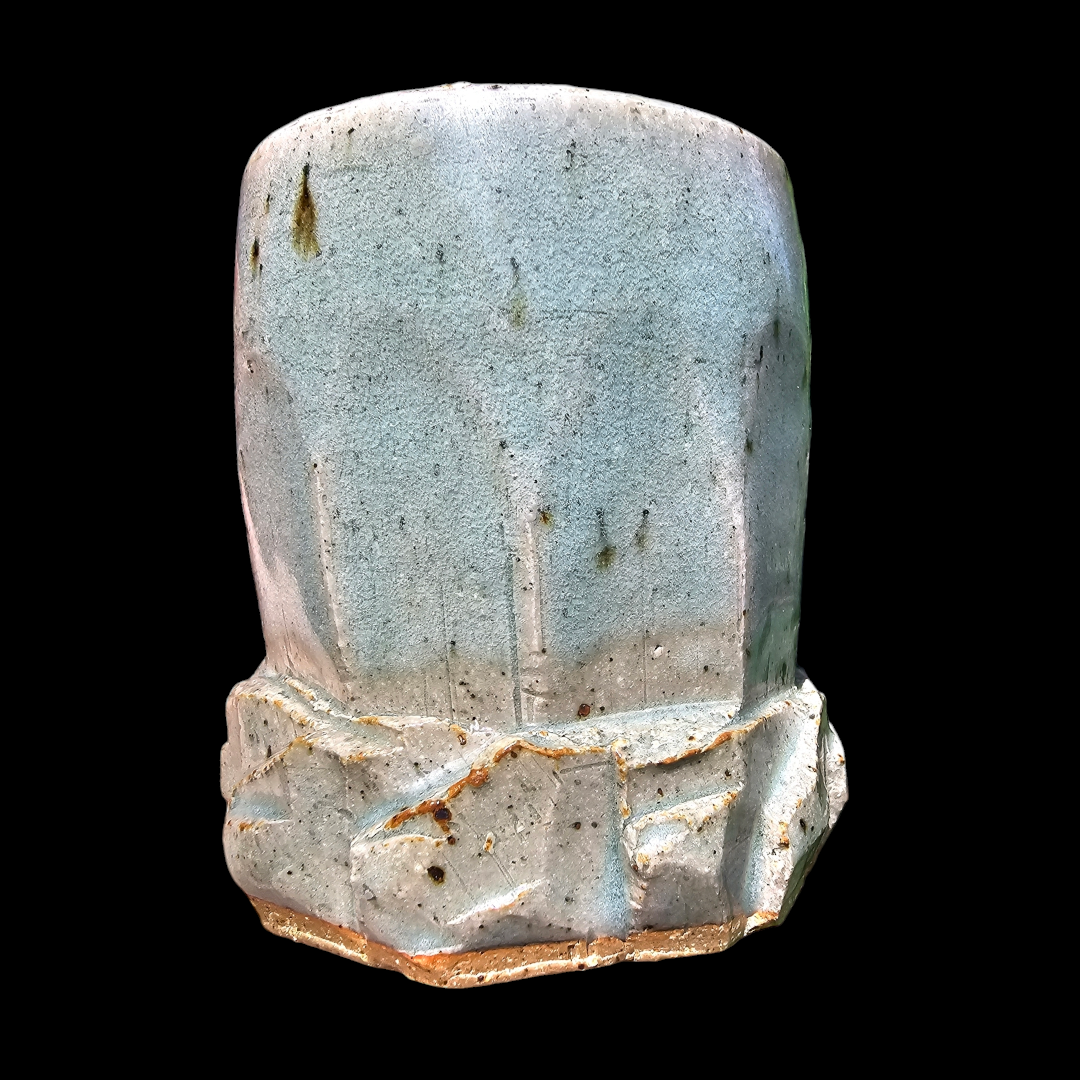 "On the Rocks" blue celadon Reduction Fired Tumbler Cup
