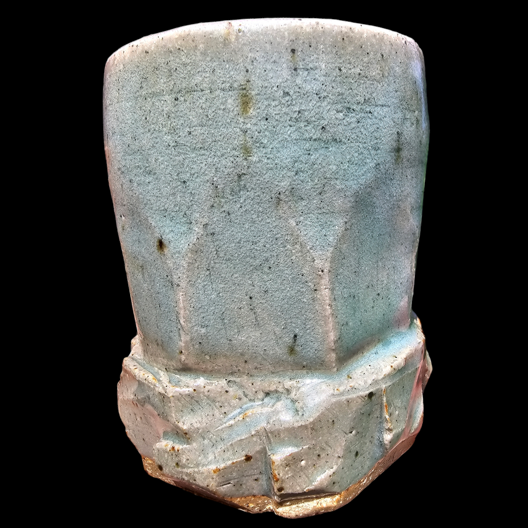 "On the Rocks" blue celadon Reduction Fired Tumbler Cup