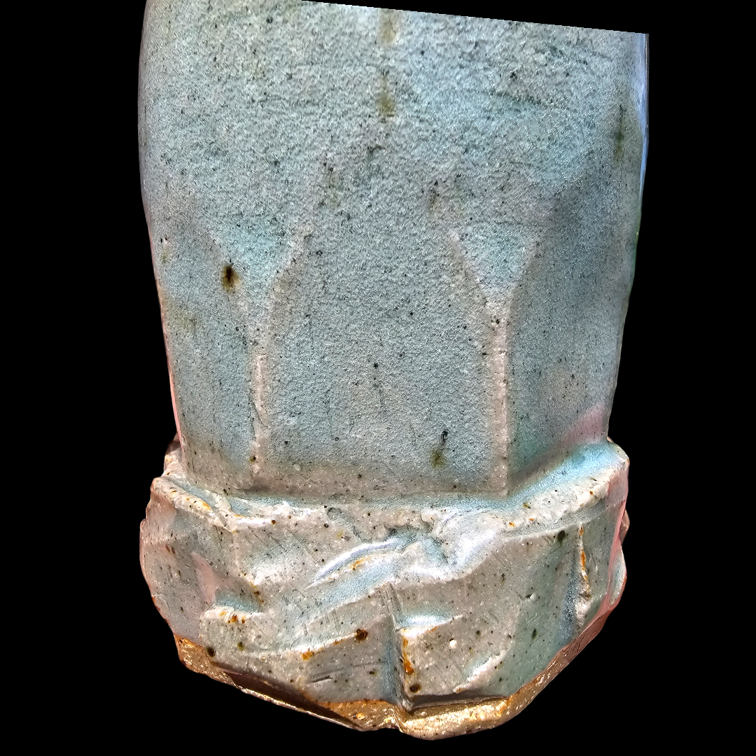 "On the Rocks" blue celadon Reduction Fired Tumbler Cup