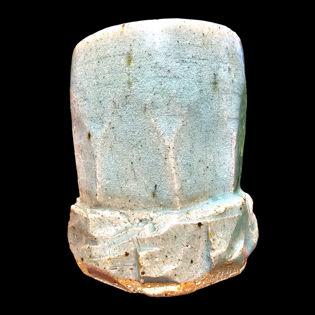 "On the Rocks" blue celadon Reduction Fired Tumbler Cup