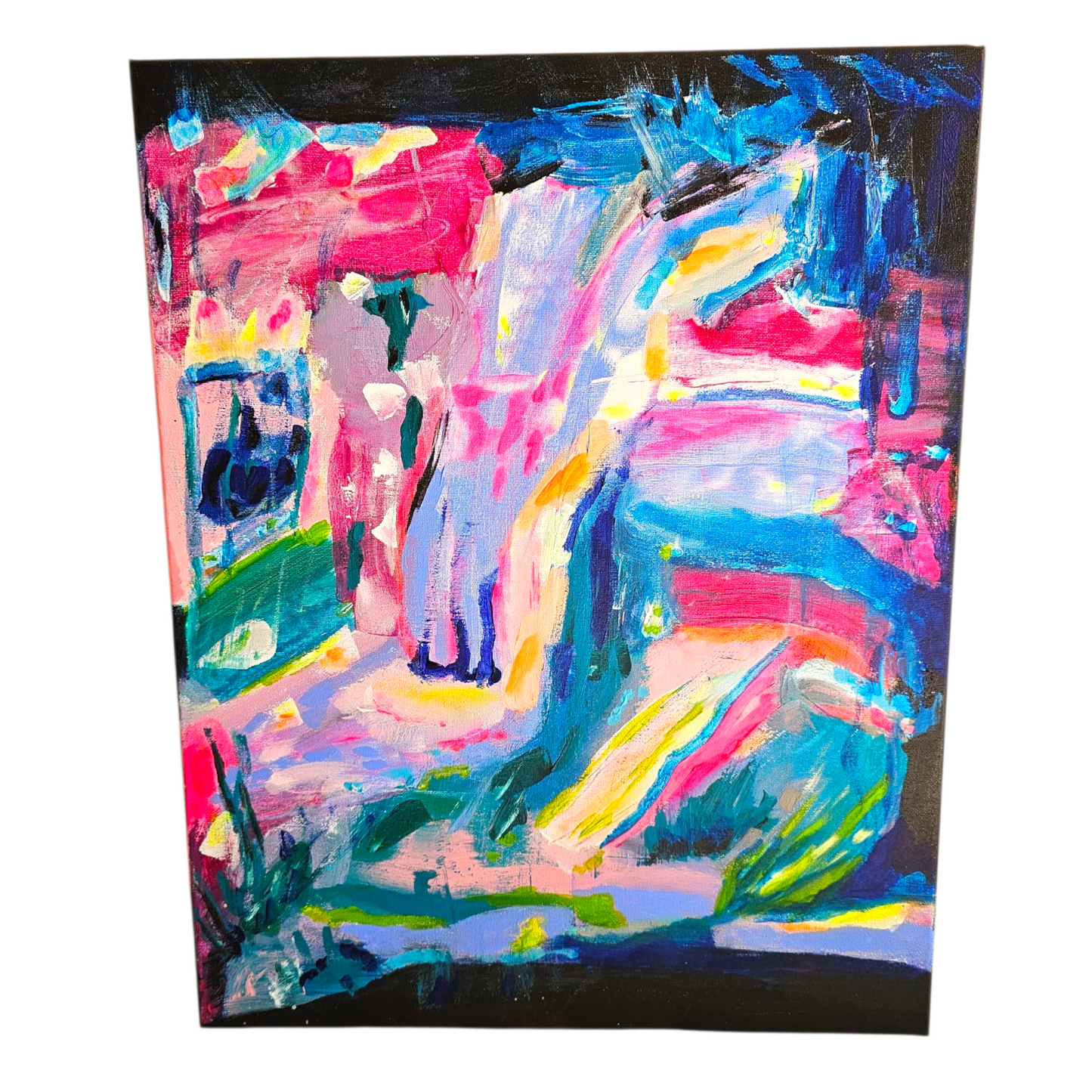 JOY RIOT 2 panel Original Art each 16 x 20 x 1 ( 32 x 40)