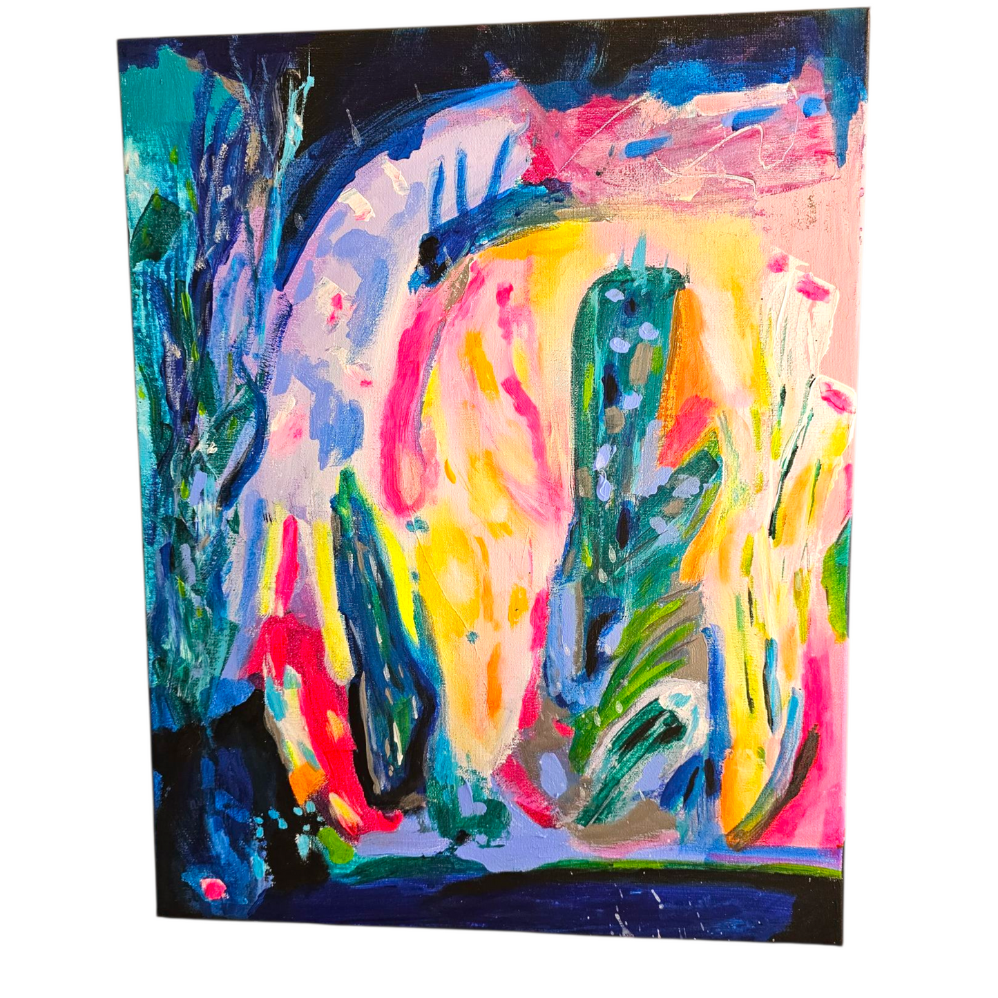 JOY RIOT 2 panel Original Art each 16 x 20 x 1 ( 32 x 40)