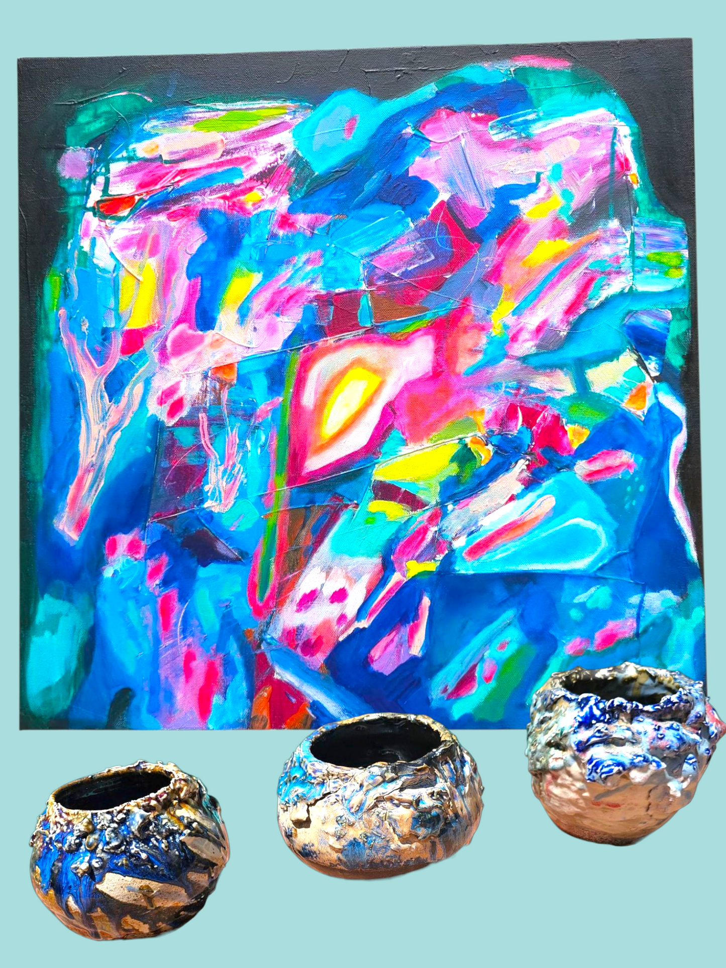 Riches of Babylon Abstract Painting Original 20 x 30 x 1.5 Gallery wrapped