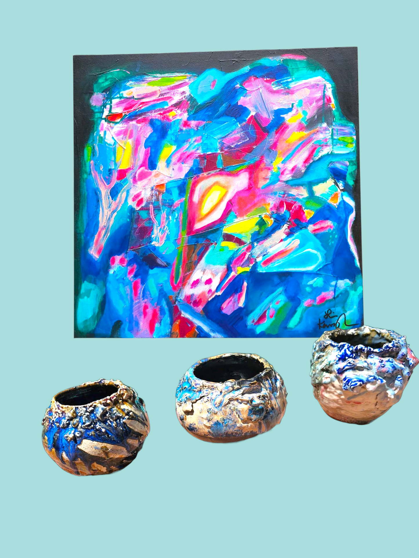 Riches of Babylon Abstract Painting Original 20 x 30 x 1.5 Gallery wrapped