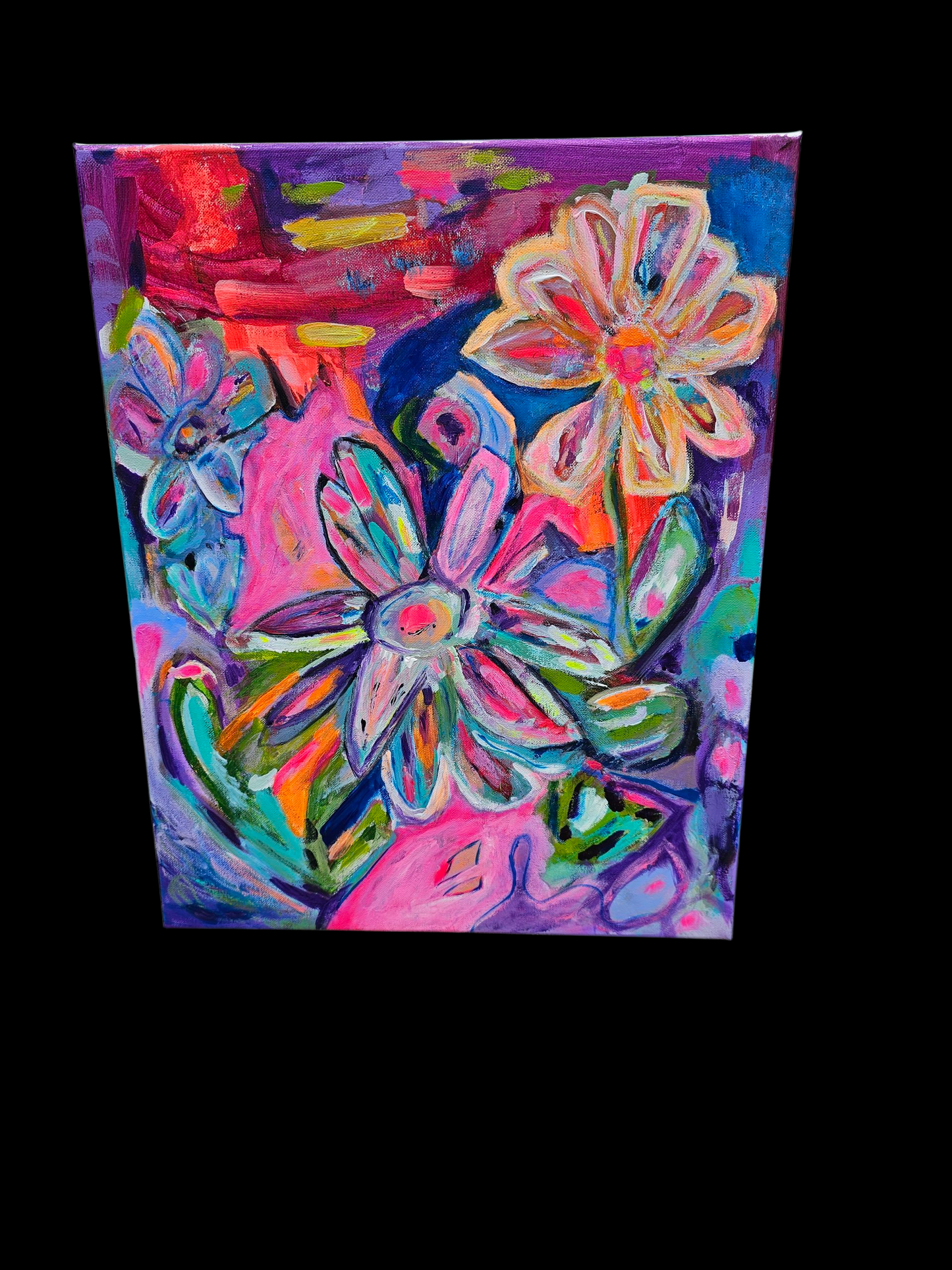 Wildflower Path Original Art Painting 16 x 20
