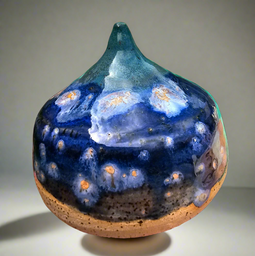 Ceramic Starry Night Galaxy Bulb Sculpture – Lin Kensington Art