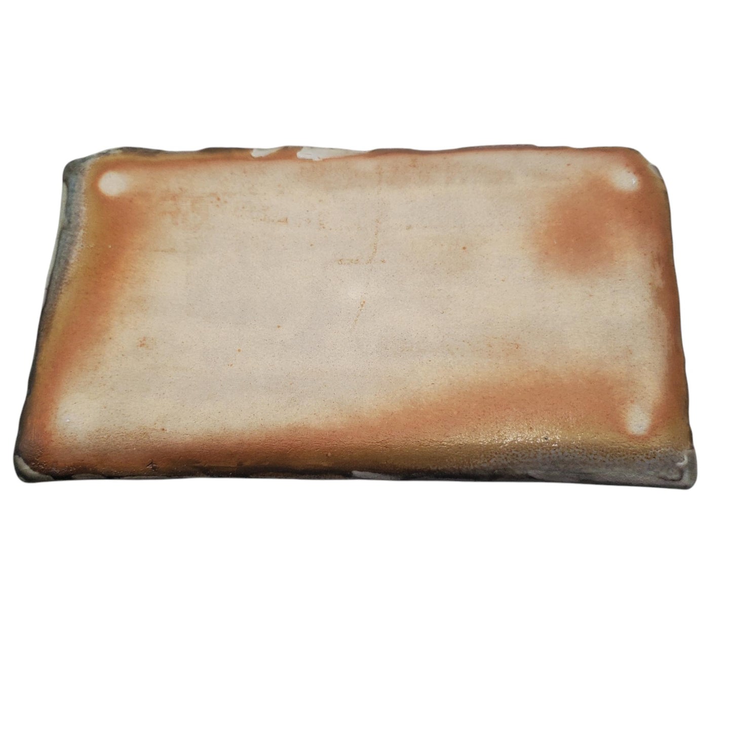 Soda Fired Ceramic Slab Plate: Rustic Wabi Sabi Sushi Charcuterie Tray