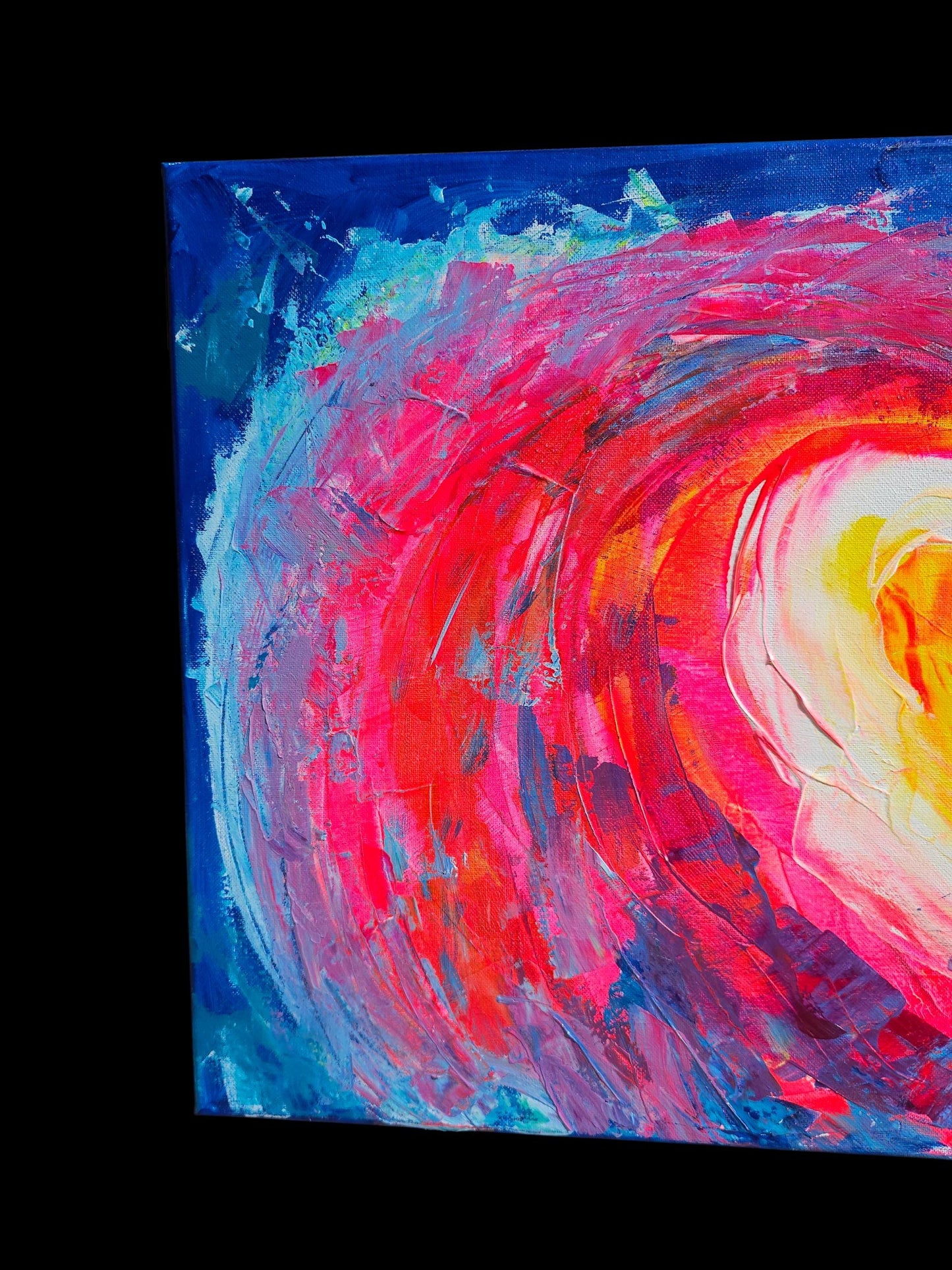 Abstract Wave Painting: Textured Acrylic Canvas Art by Lin Kensington