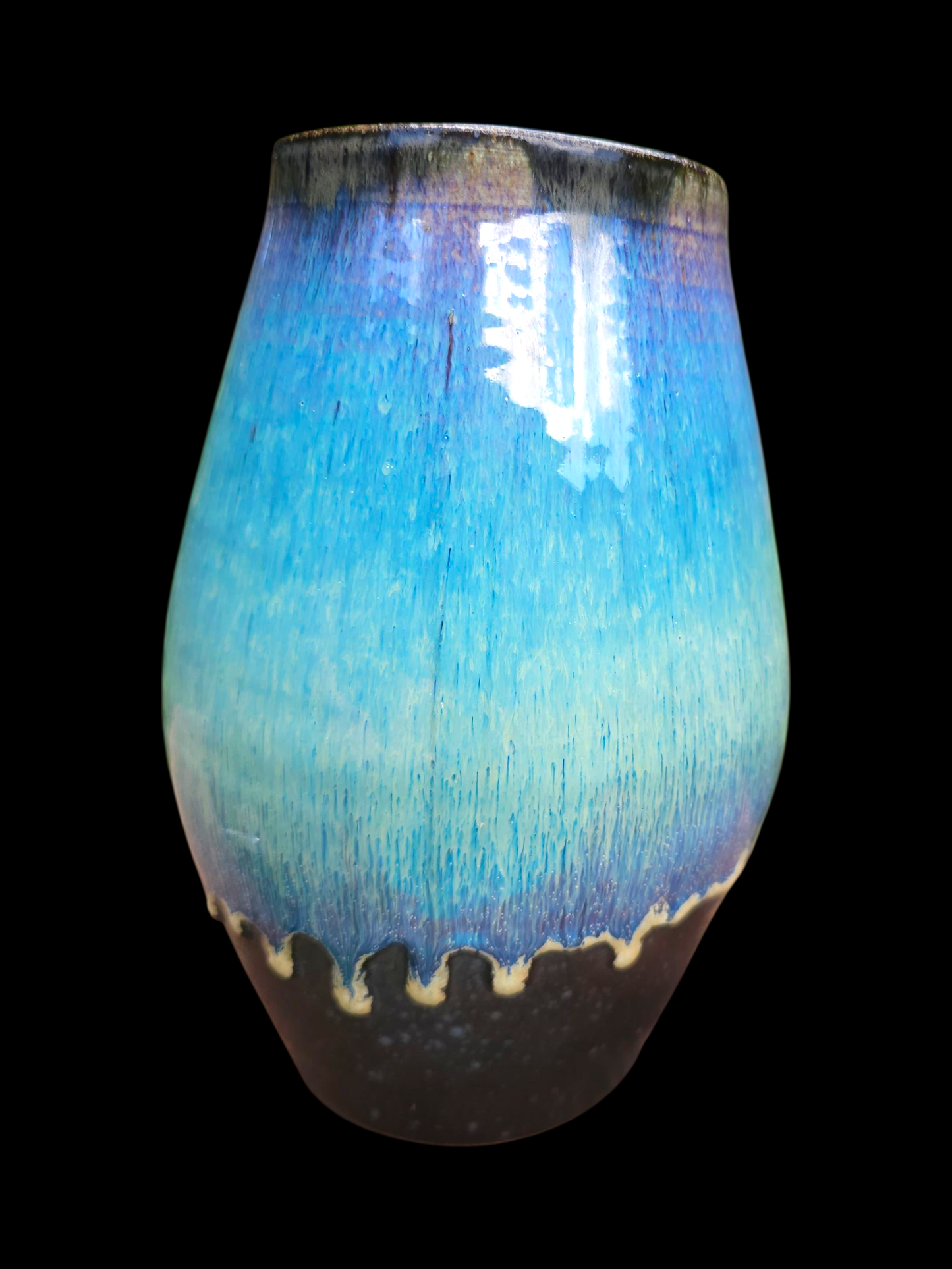 "Lava Lamp" 10" Stoneware Sculptural Vase