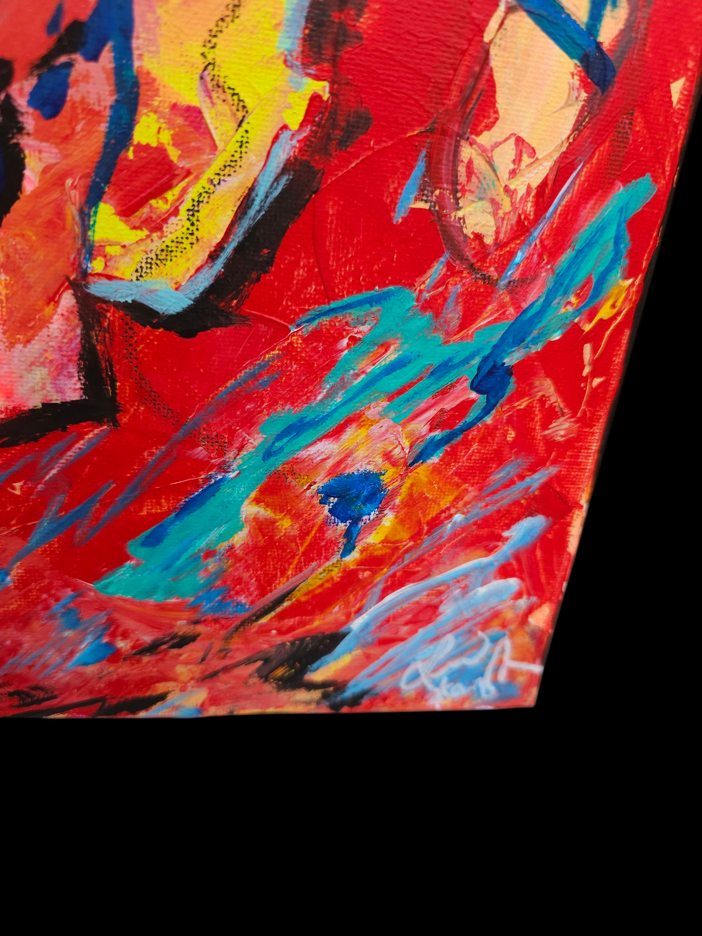 "Another Sun" 16 x 20 original Abstract acrylic painting on stretched canvas