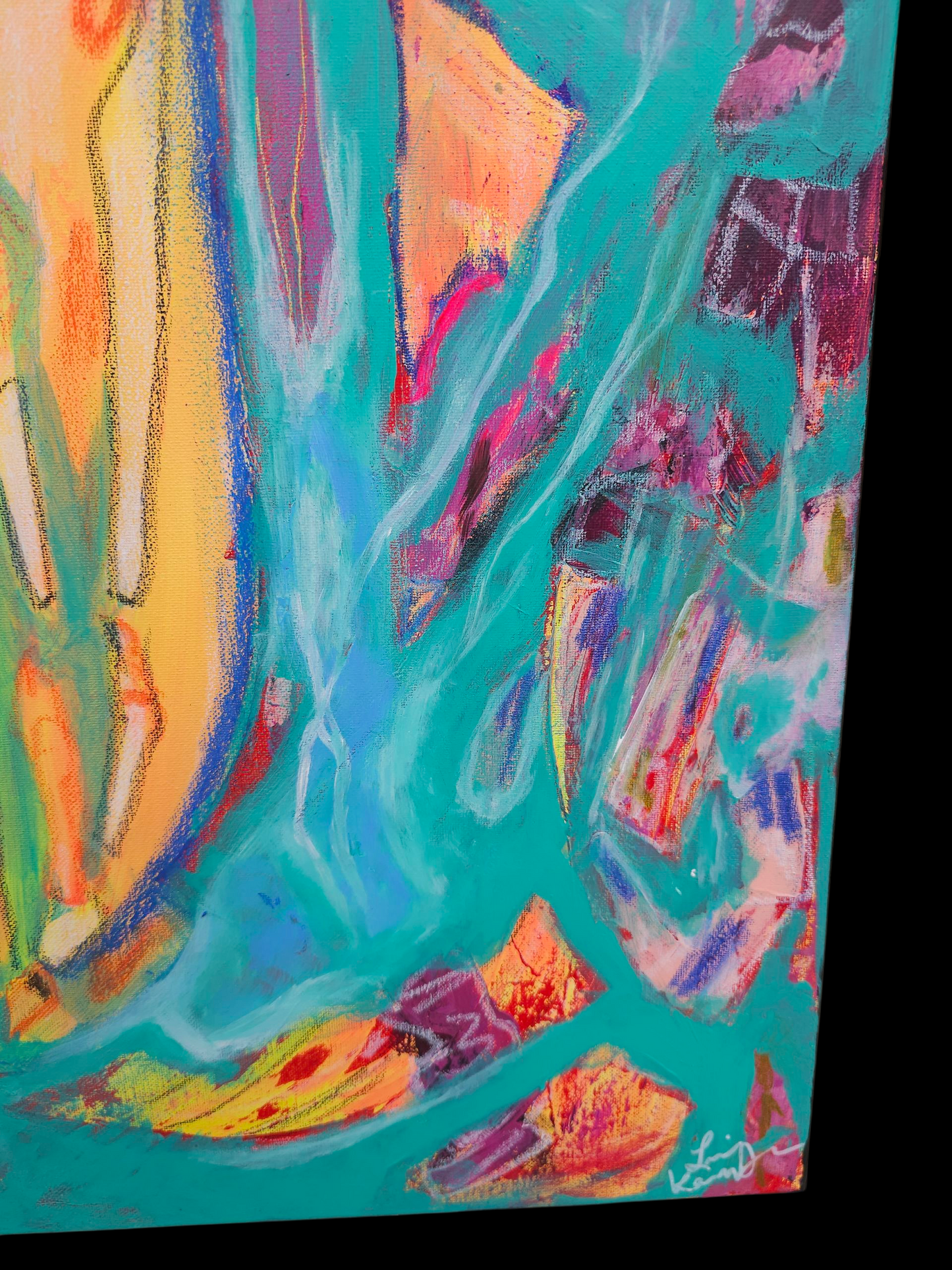 "Archipelago " 16 x 20 original Abstract Painting on stretched canvas