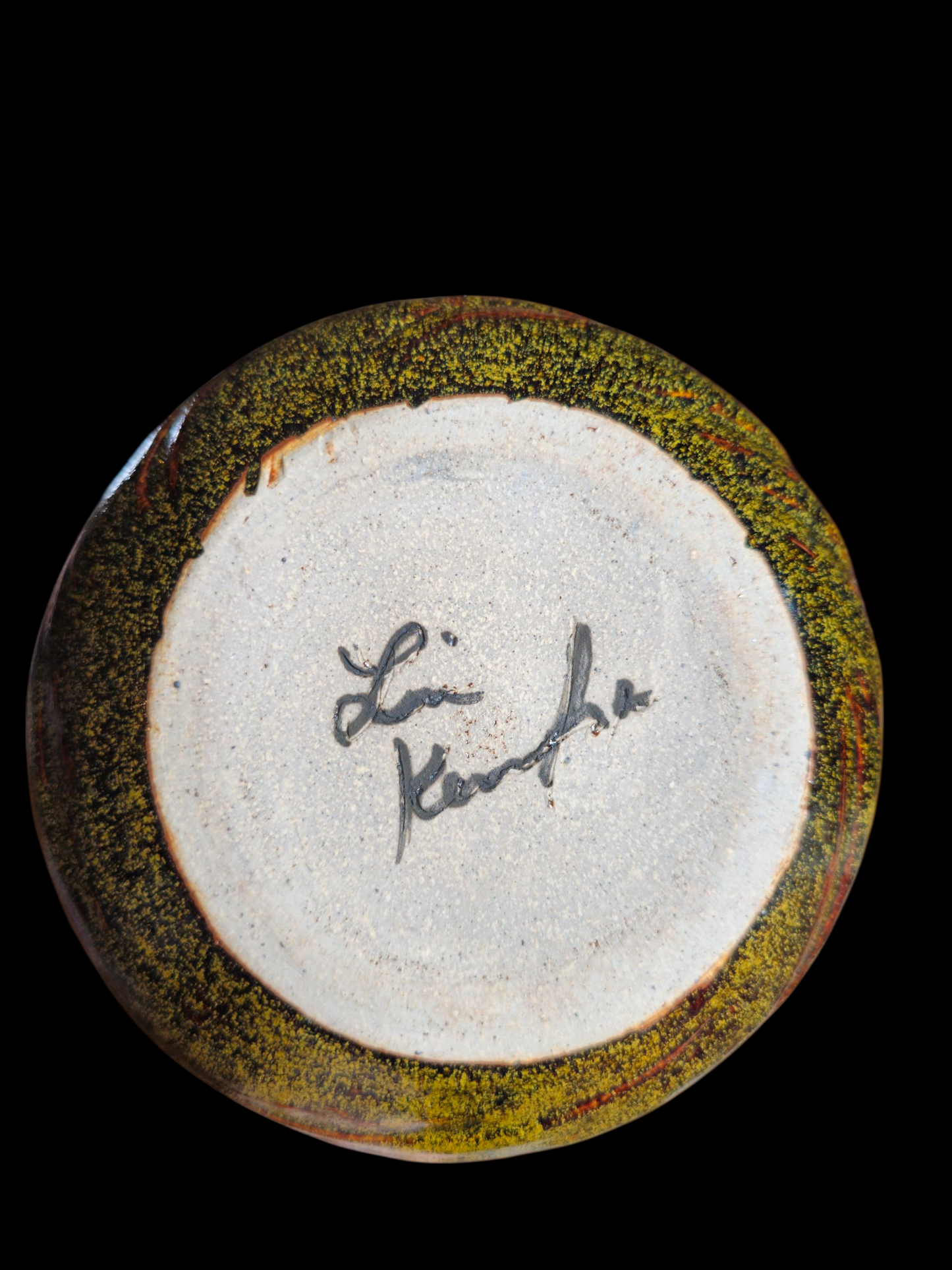 Gas Fired Carved Stoneware Jar — Teadust Glaze, Sculptural Vase, Ikebana Art, 6"x4", Signed
