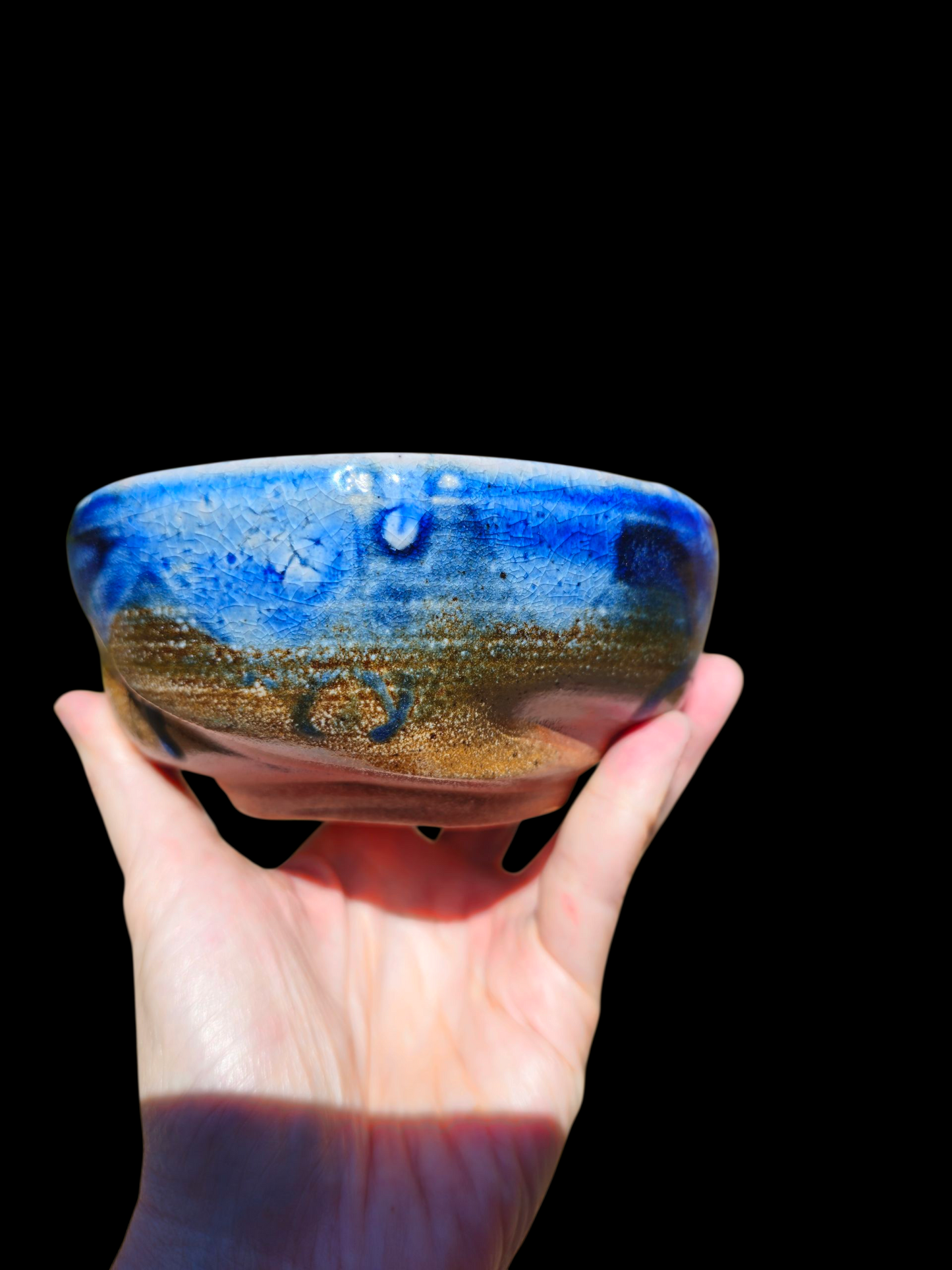 Soda Fired TeaBowl Shino & Reitz Green 5.75 x 2.75" Chawan Bowl