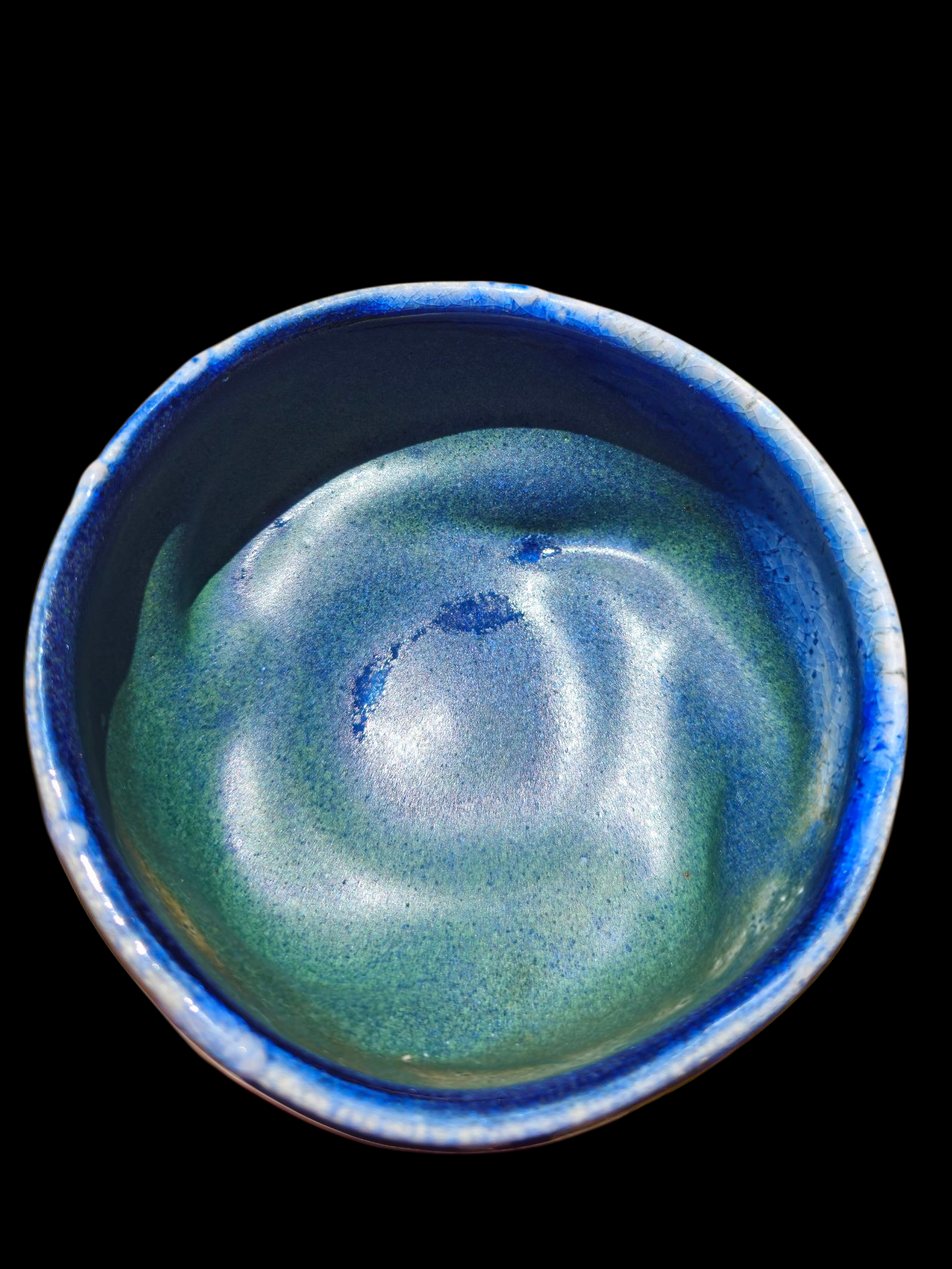 Soda Fired TeaBowl Shino & Reitz Green 5.75 x 2.75" Chawan Bowl