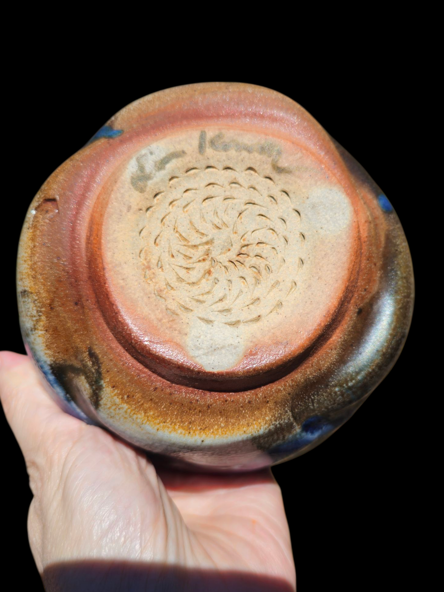 Soda Fired TeaBowl Shino & Reitz Green 5.75 x 2.75" Chawan Bowl