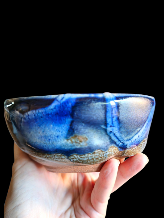 Soda Fired TeaBowl Shino & Reitz Green 5.75 x 2.75" Chawan Bowl
