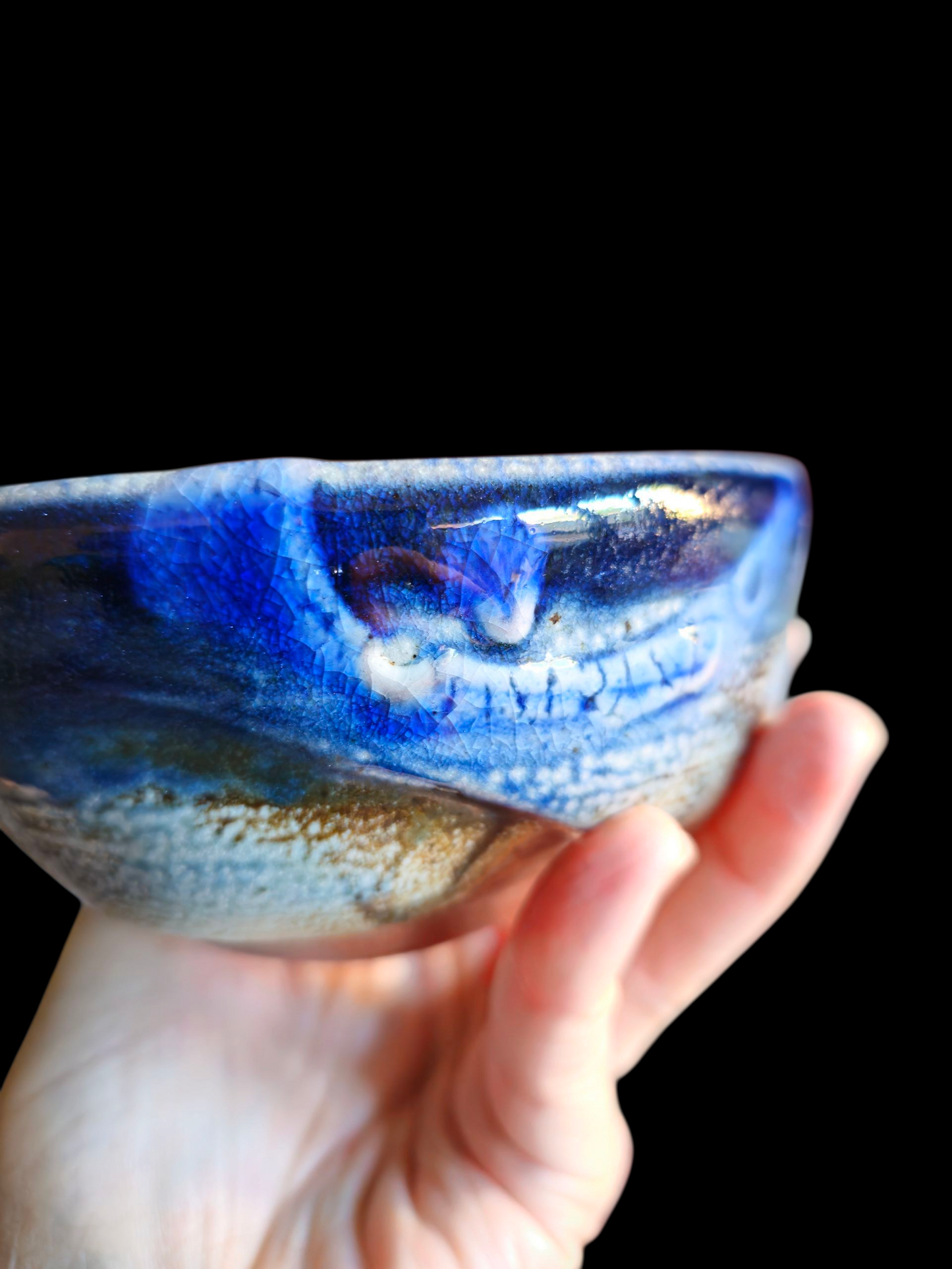 Soda Fired TeaBowl Shino & Reitz Green 5.75 x 2.75" Chawan Bowl