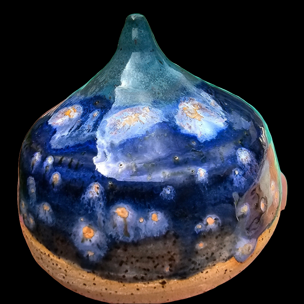 Ceramic Starry Night Galaxy Bulb Sculpture – Lin Kensington Art