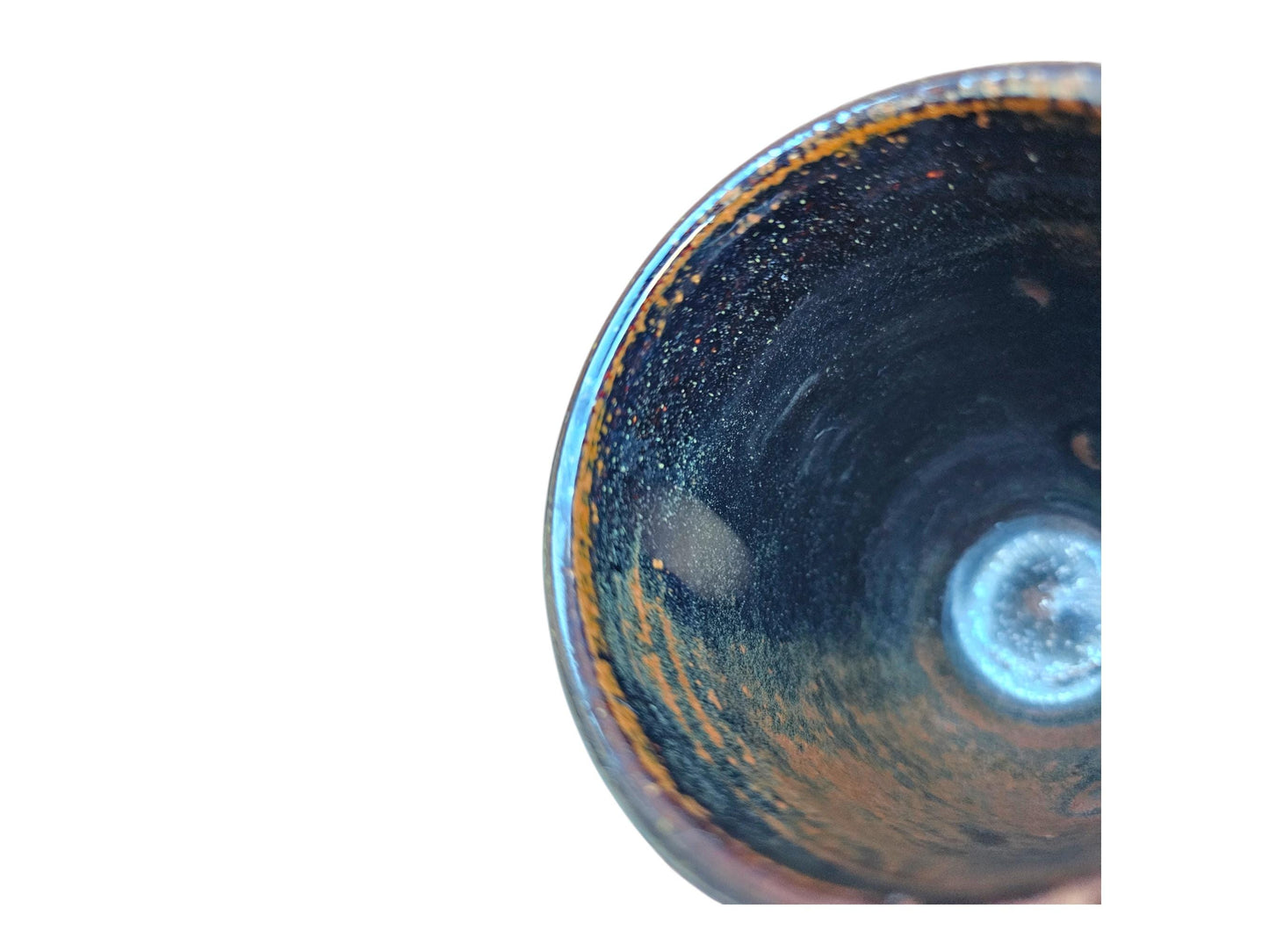 Set of 3: Hand-Carved Teadust Glaze Yunomi Cups