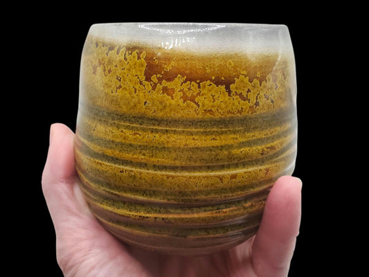 Handmade Soda Fired Ceramic Sipper: Teadust Glaze, 8 oz