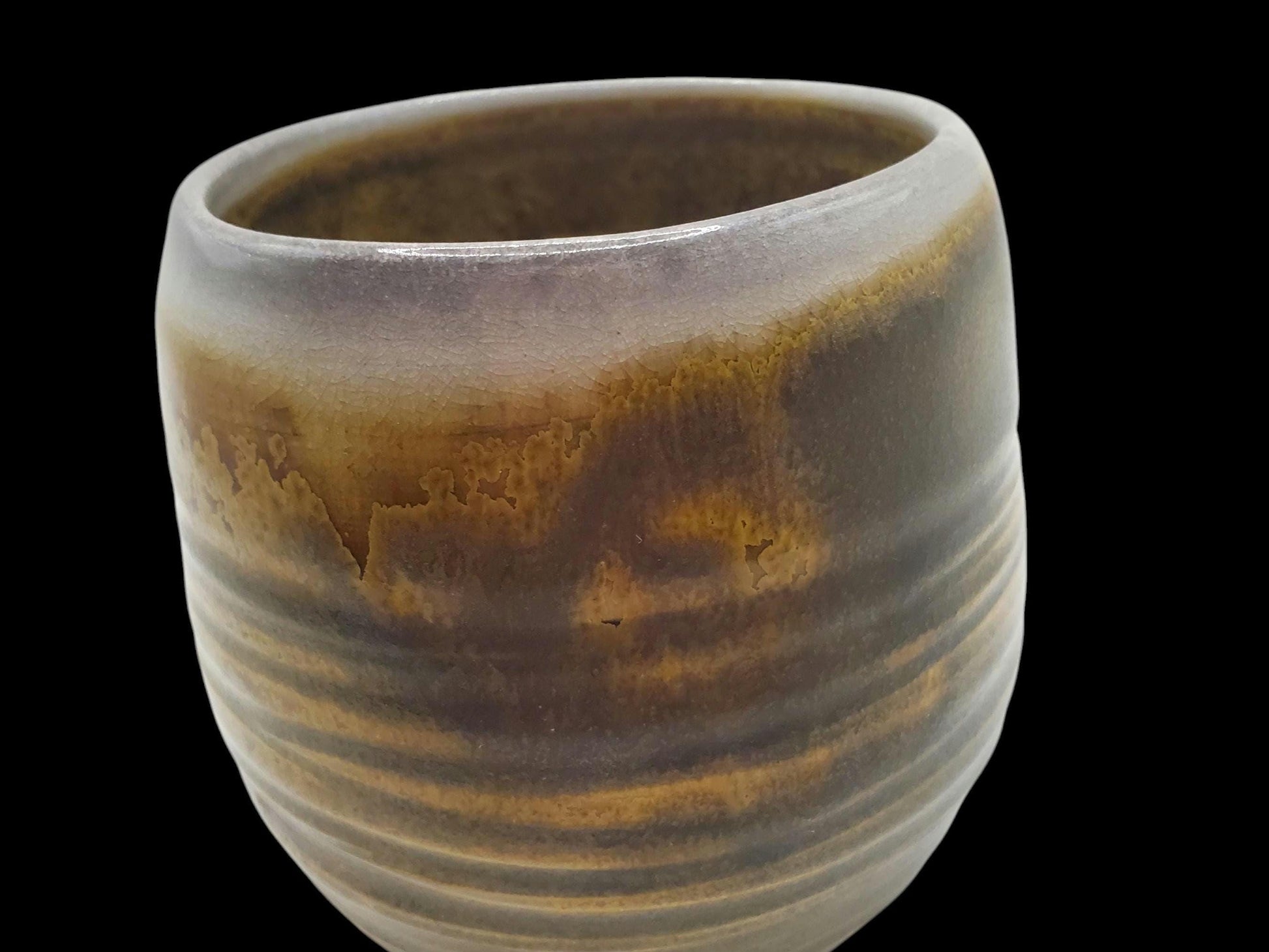 Handmade Soda Fired Ceramic Sipper: Teadust Glaze, 8 oz