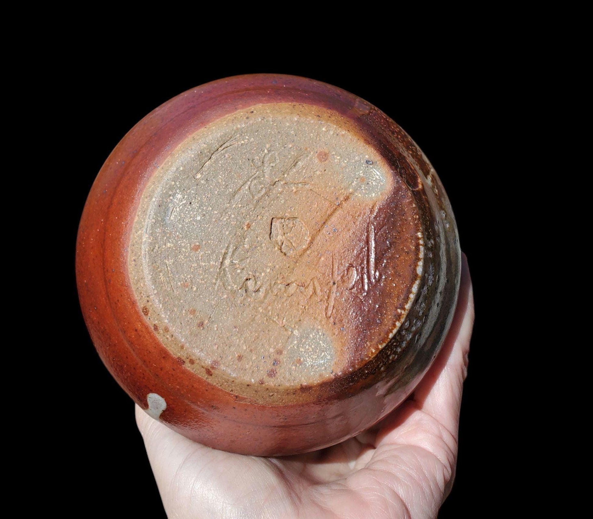 Soda Fired Ceramic Vase: Japanese Style Stoneware Art Pottery