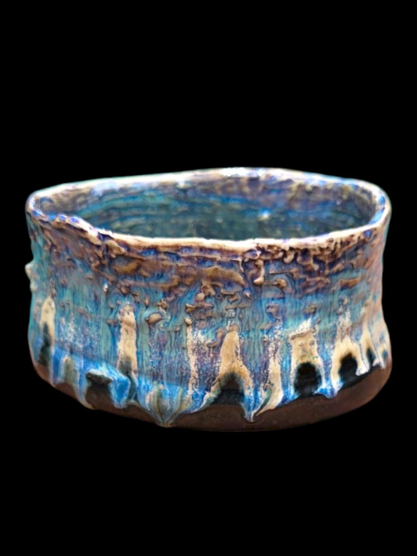 Handmade Ceramic Sculptural Bowl: Glacier Art Pottery Centerpiece