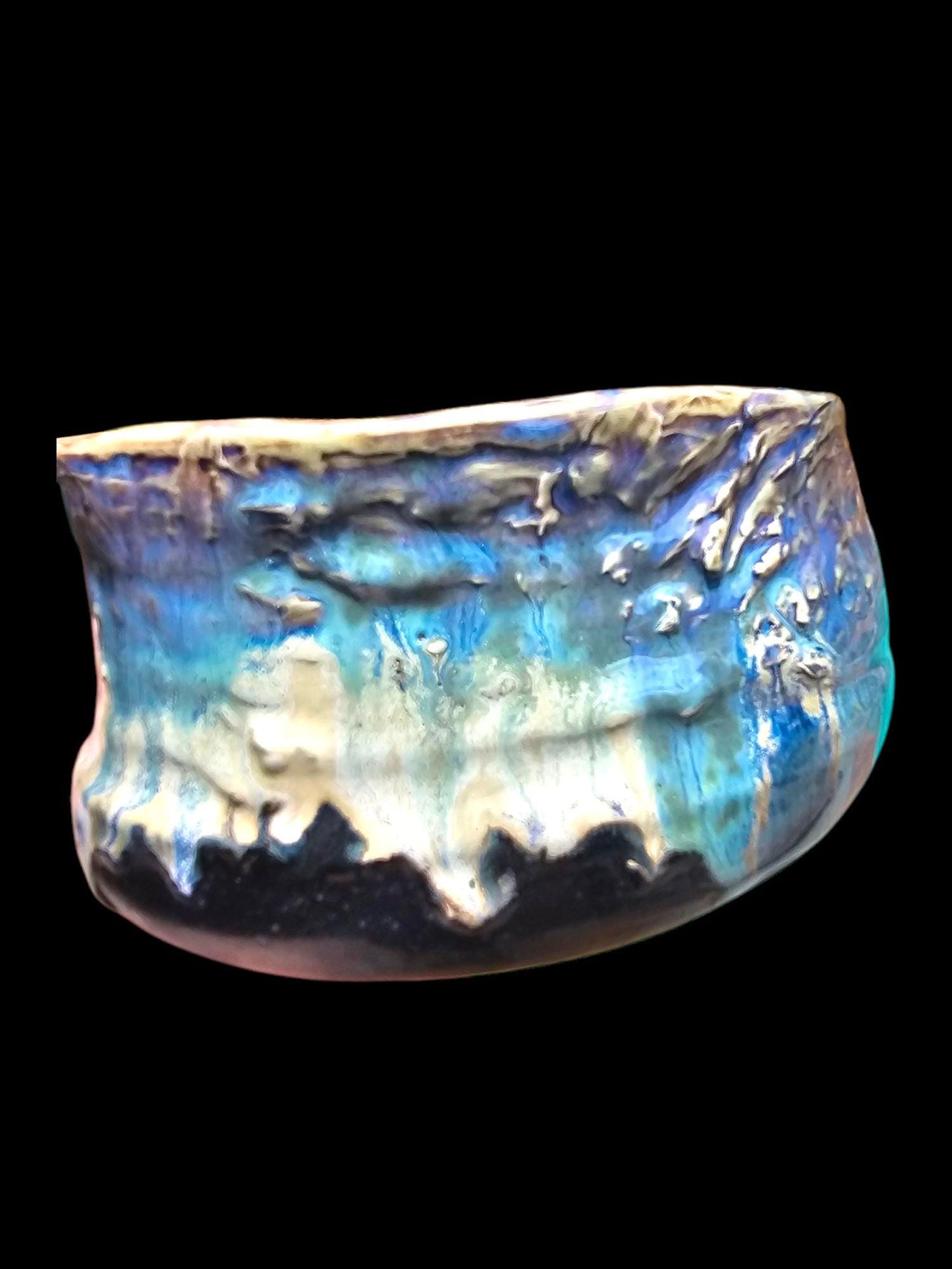 Handmade Ceramic Sculptural Bowl: Glacier Art Pottery Centerpiece