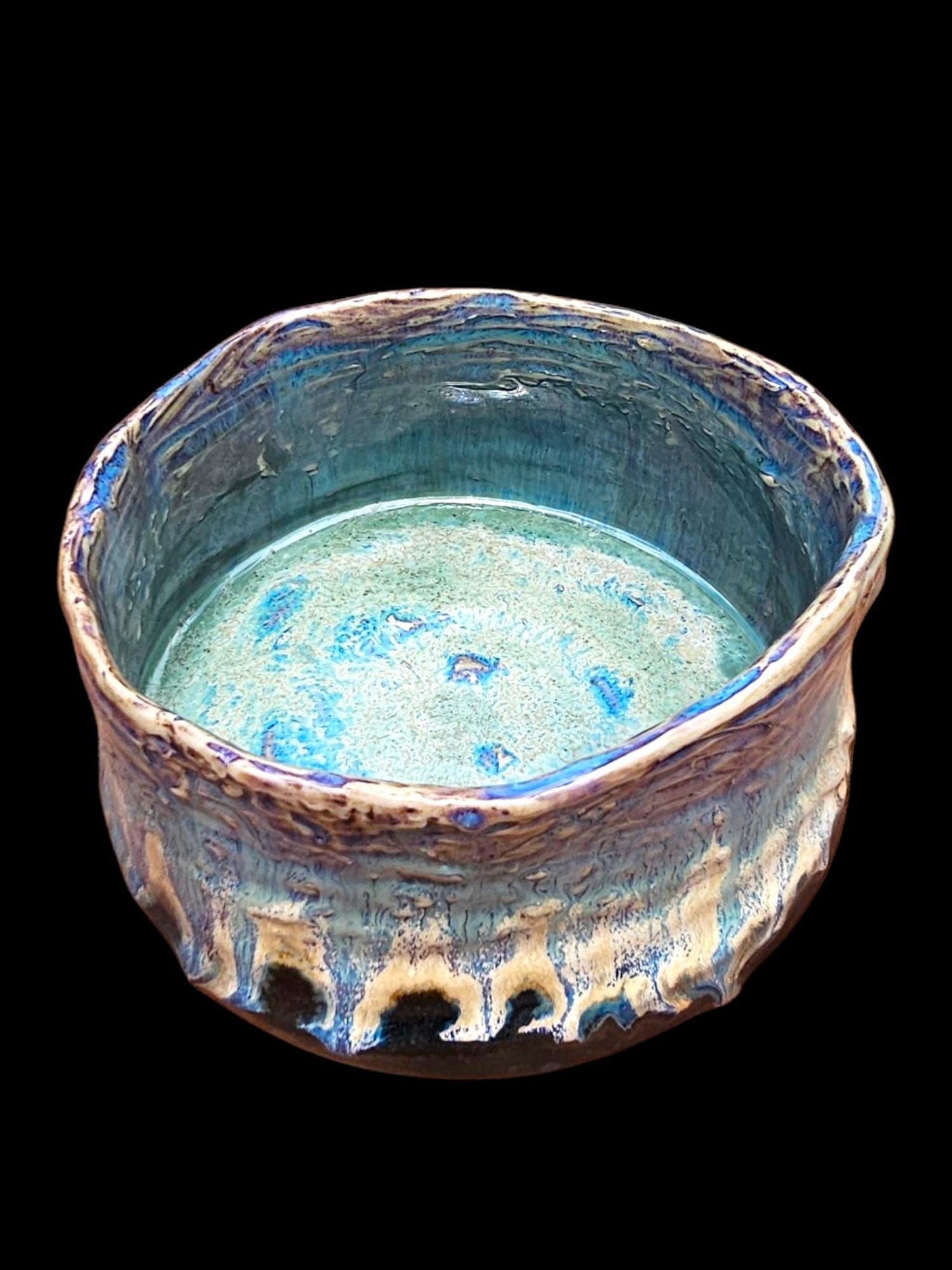 Handmade Ceramic Sculptural Bowl: Glacier Art Pottery Centerpiece