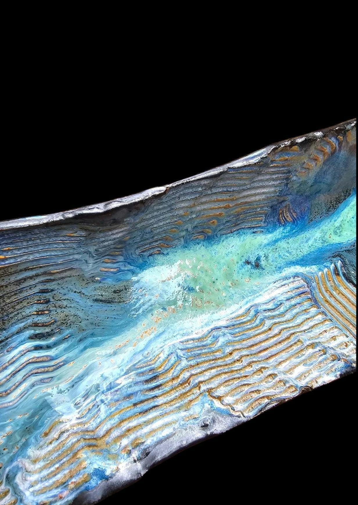 Large Abstract Ceramic Sculpture: Lin Kensington Studio Art (18 inch)