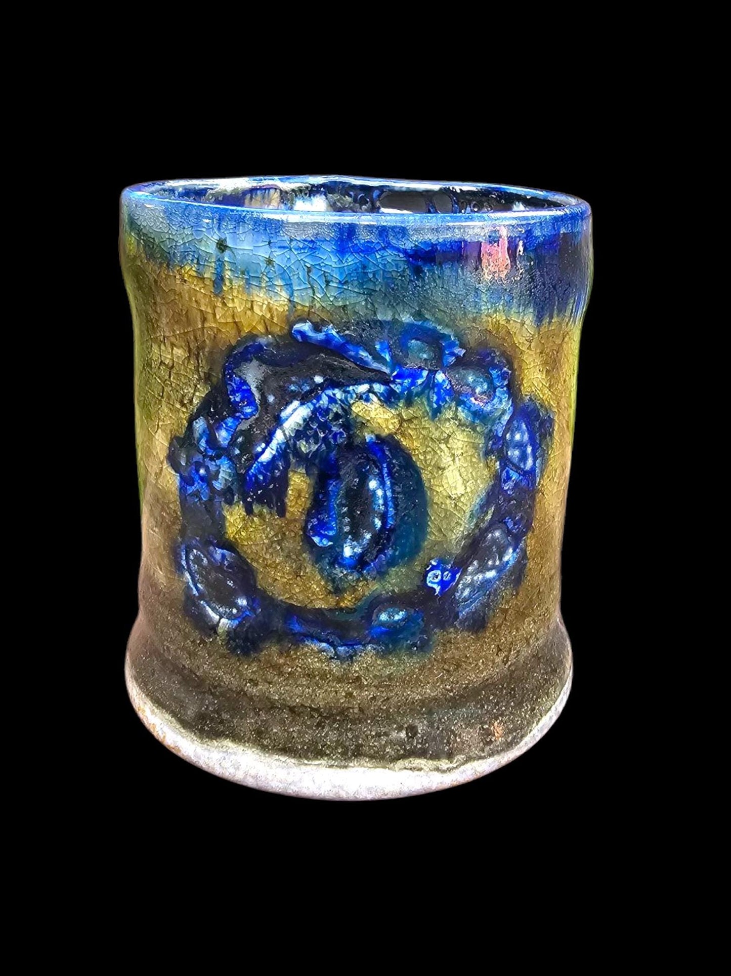 Soda Fired Shino Glazed Ceramic Cup: Handmade Pottery, Earth Tones