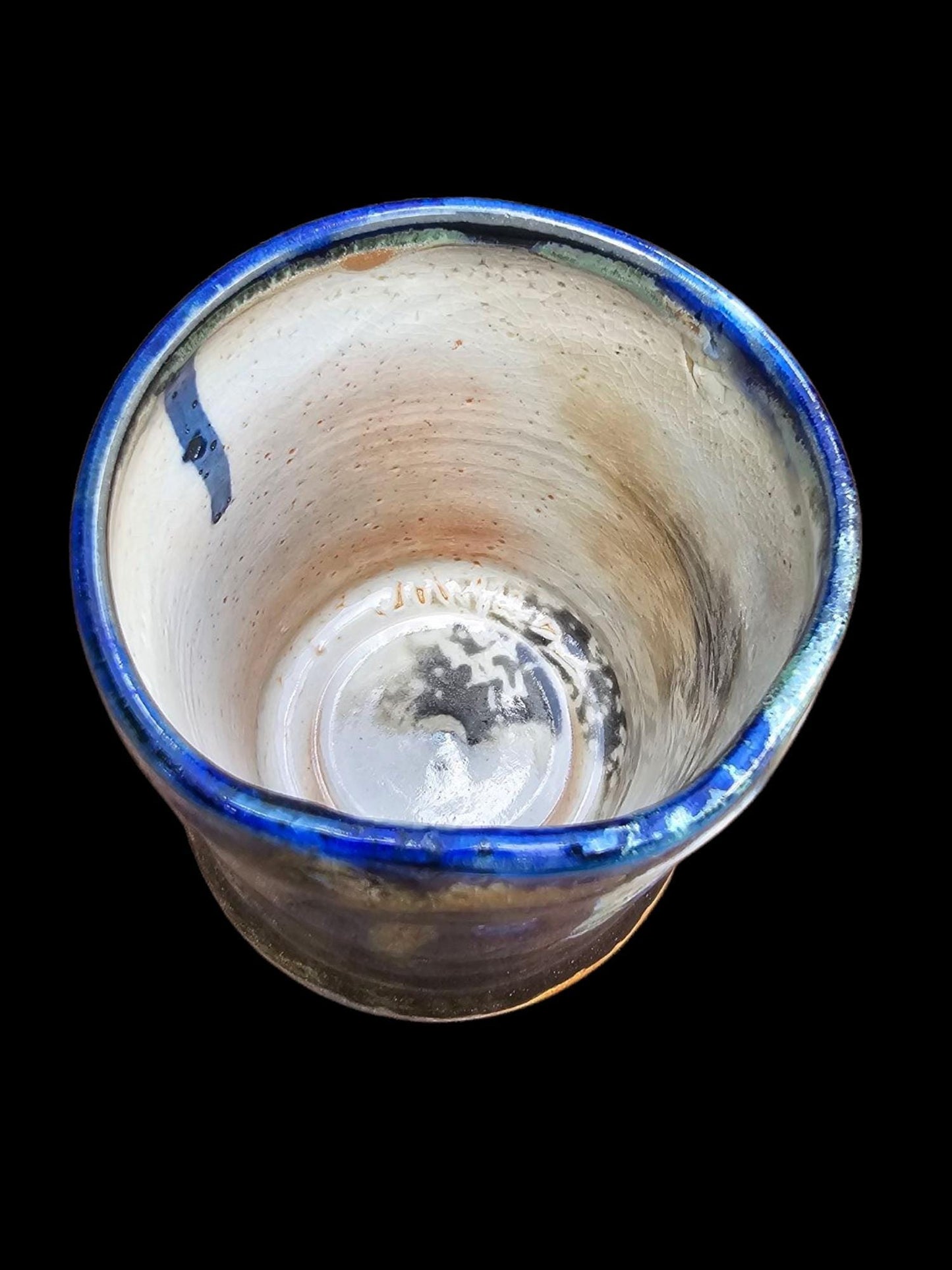 Soda Fired Shino Glazed Ceramic Cup: Handmade Pottery, Earth Tones