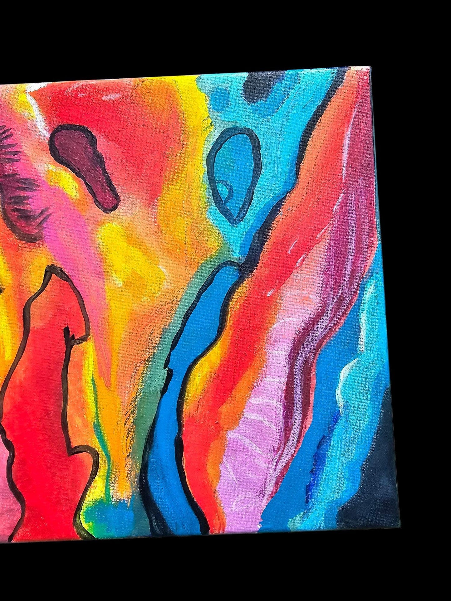 Original Acrylic Painting on Canvas: Vibrant Abstract Impressionist Art