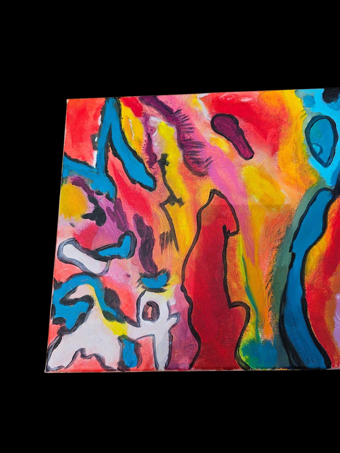 Original Acrylic Painting on Canvas: Vibrant Abstract Impressionist Art