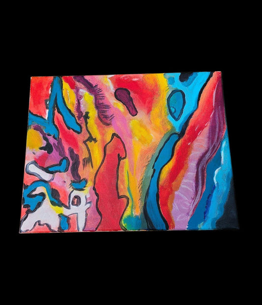 Original Acrylic Painting on Canvas: Vibrant Abstract Impressionist Art