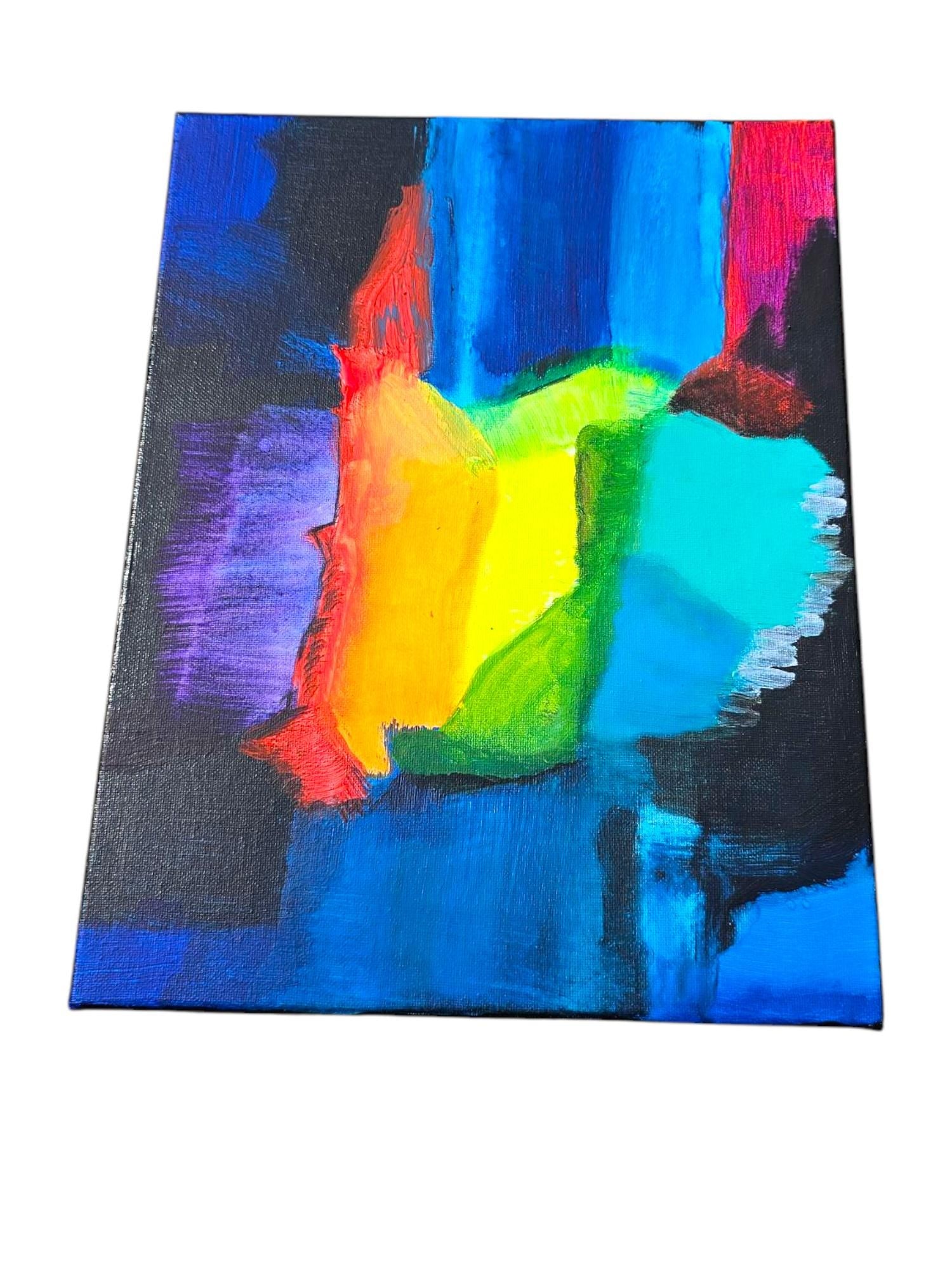 Original Acrylic Canvas Painting: Vibrant Abstract Kaleidoscope Art