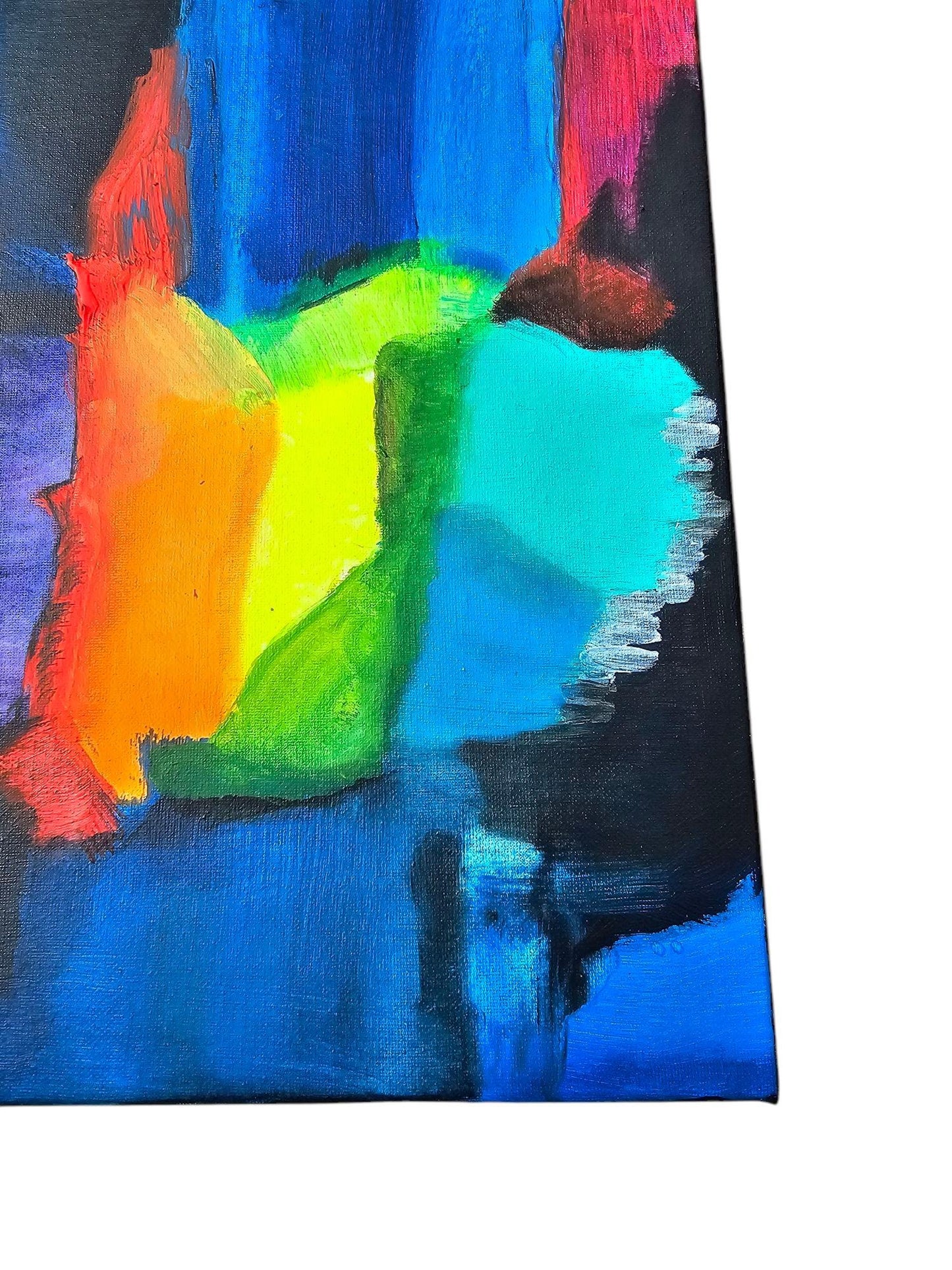 Original Acrylic Canvas Painting: Vibrant Abstract Kaleidoscope Art