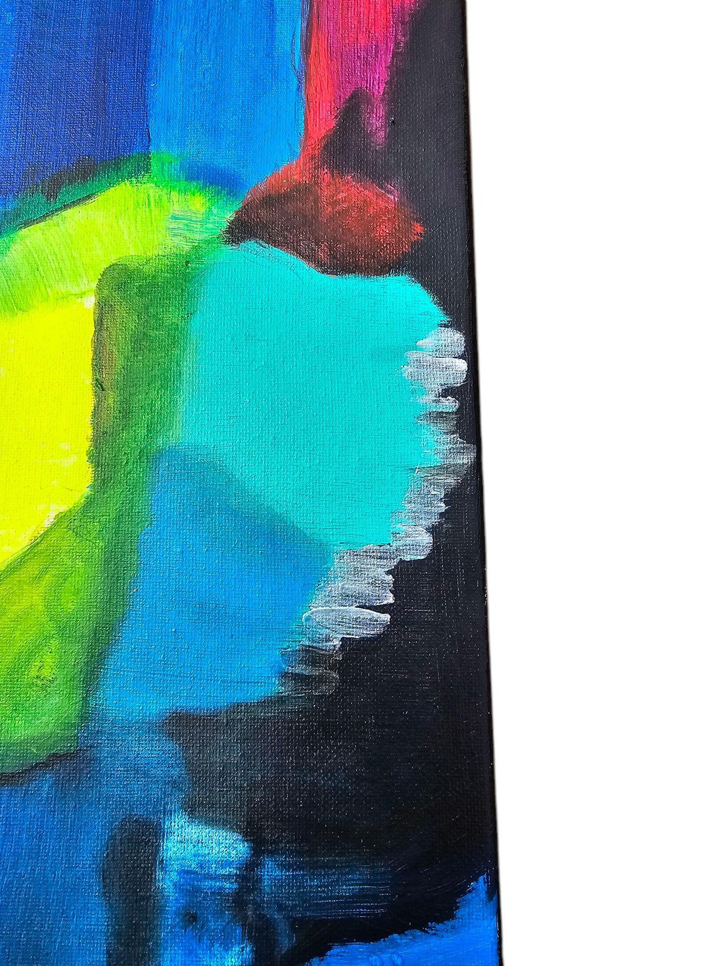 Original Acrylic Canvas Painting: Vibrant Abstract Kaleidoscope Art