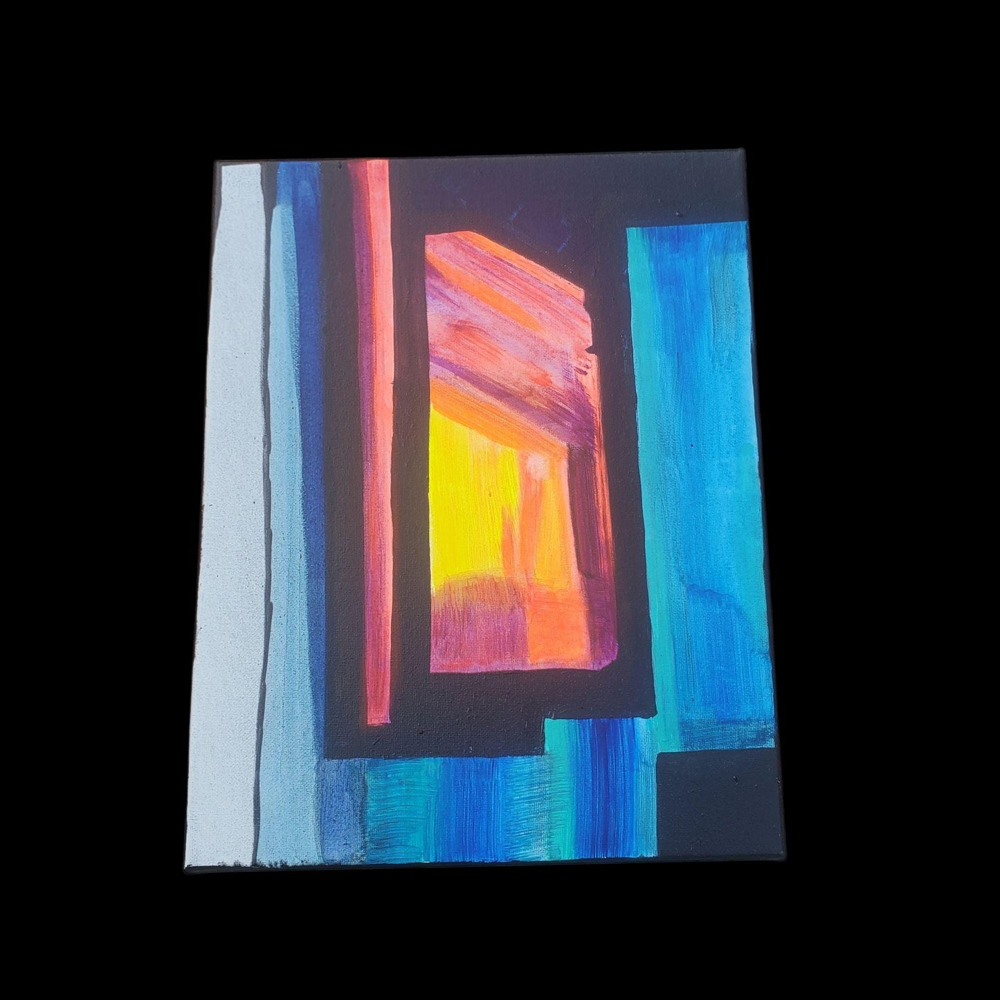 Original Acrylic Abstract Painting: Vibrant Psychedelic Impressionist Art
