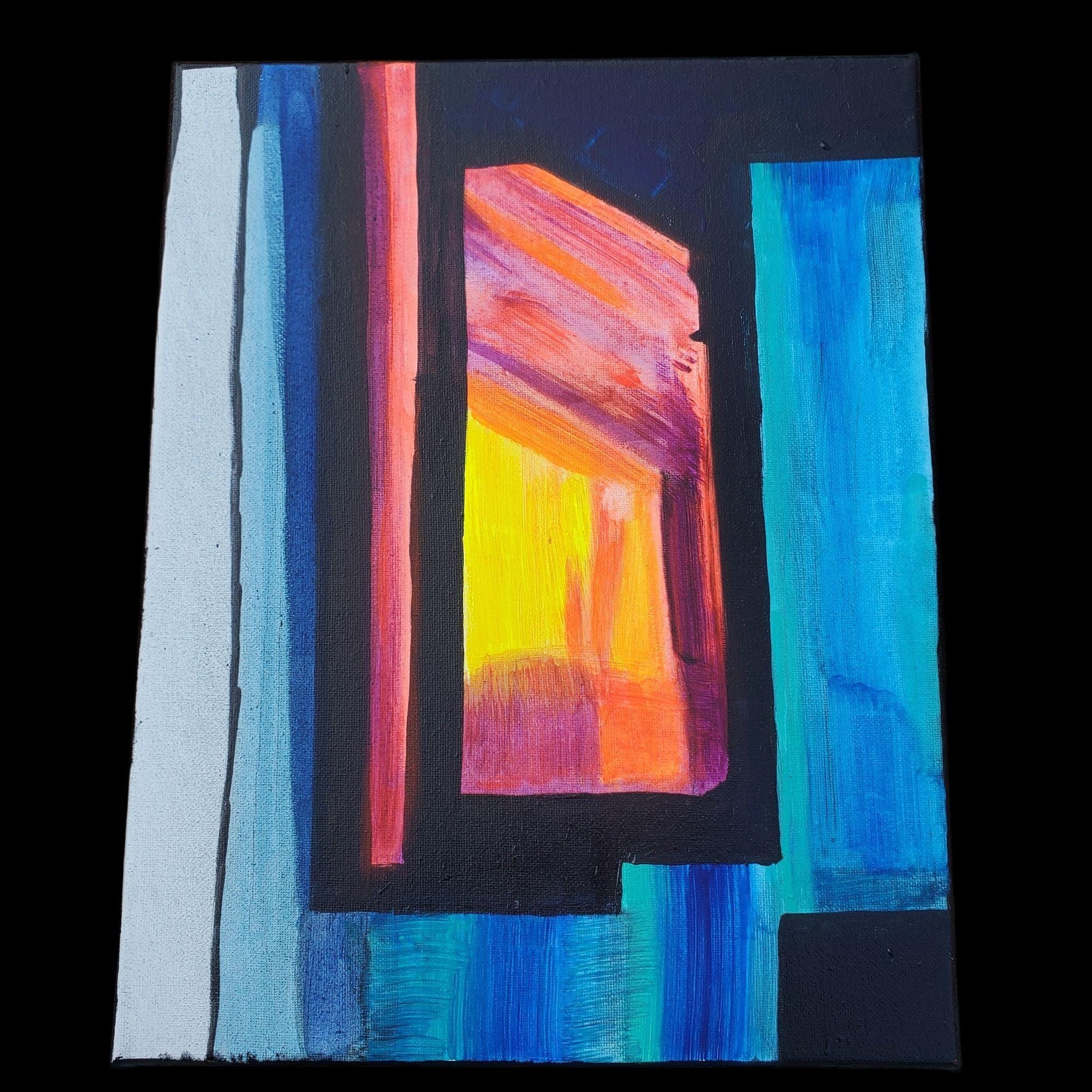 Original Acrylic Abstract Painting: Vibrant Psychedelic Impressionist Art