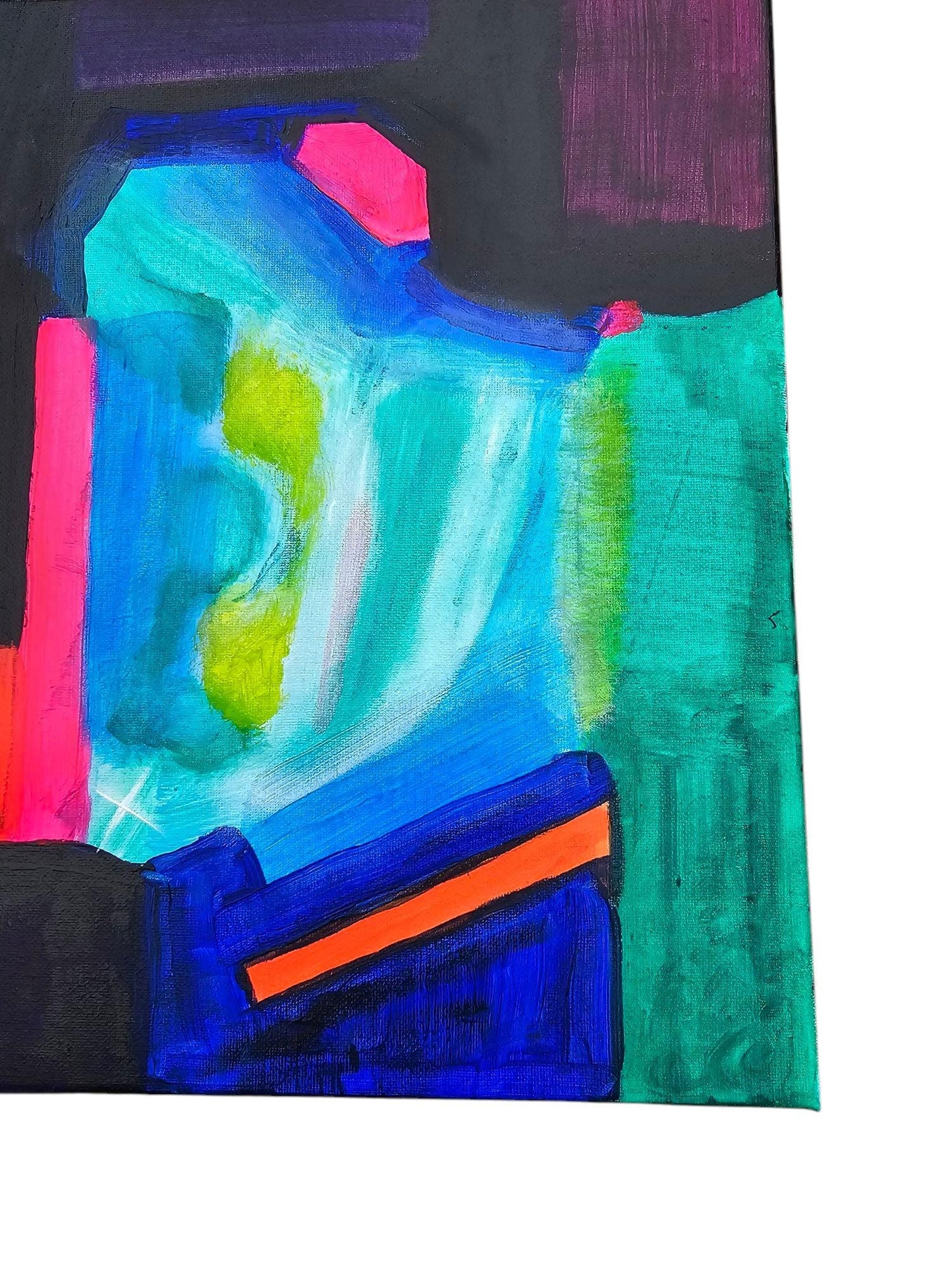 Original Acrylic Painting on Canvas: Abstract Geometric Art, 11x14