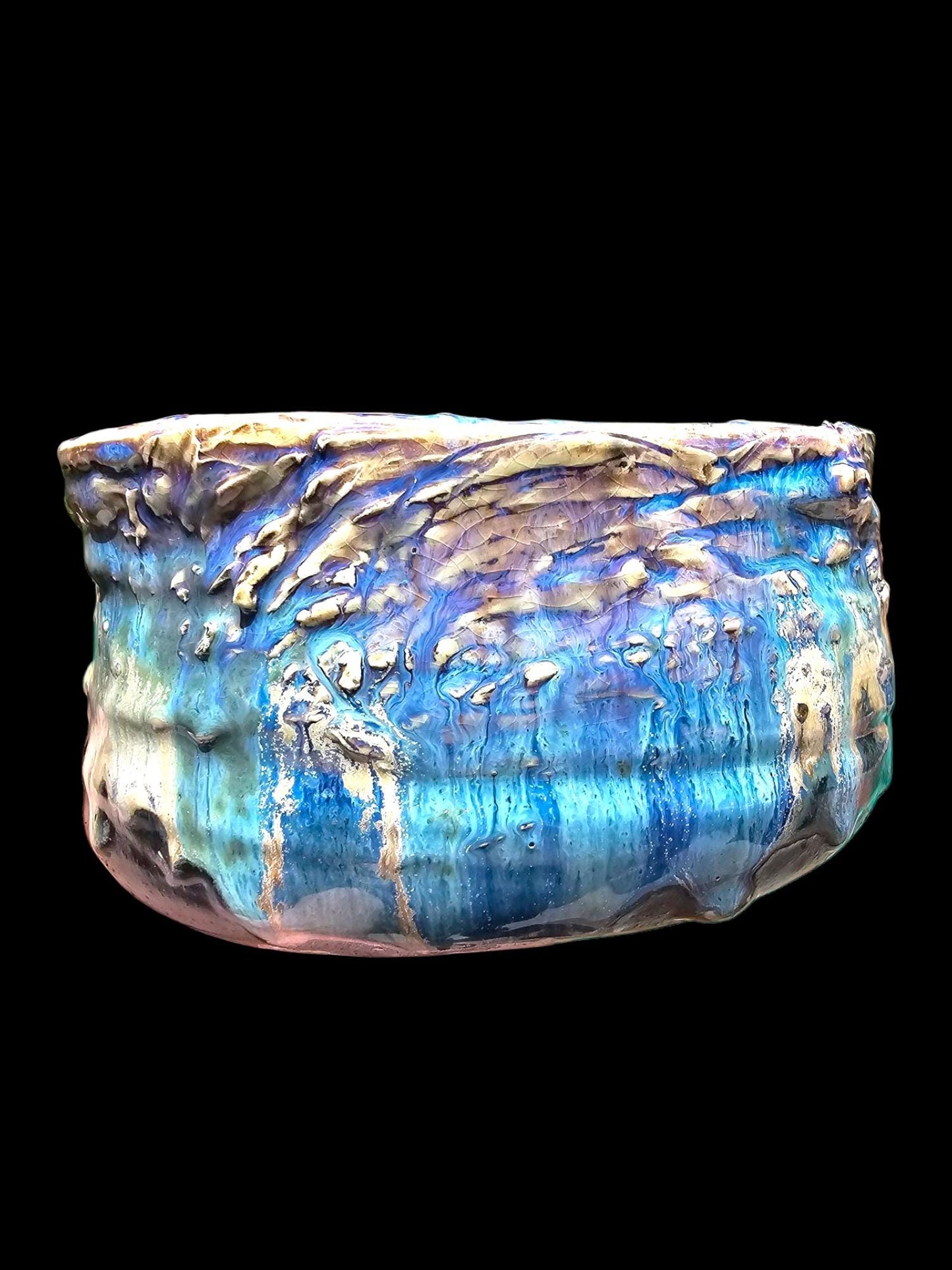 Handmade Ceramic Sculptural Bowl: Glacier Art Pottery Centerpiece